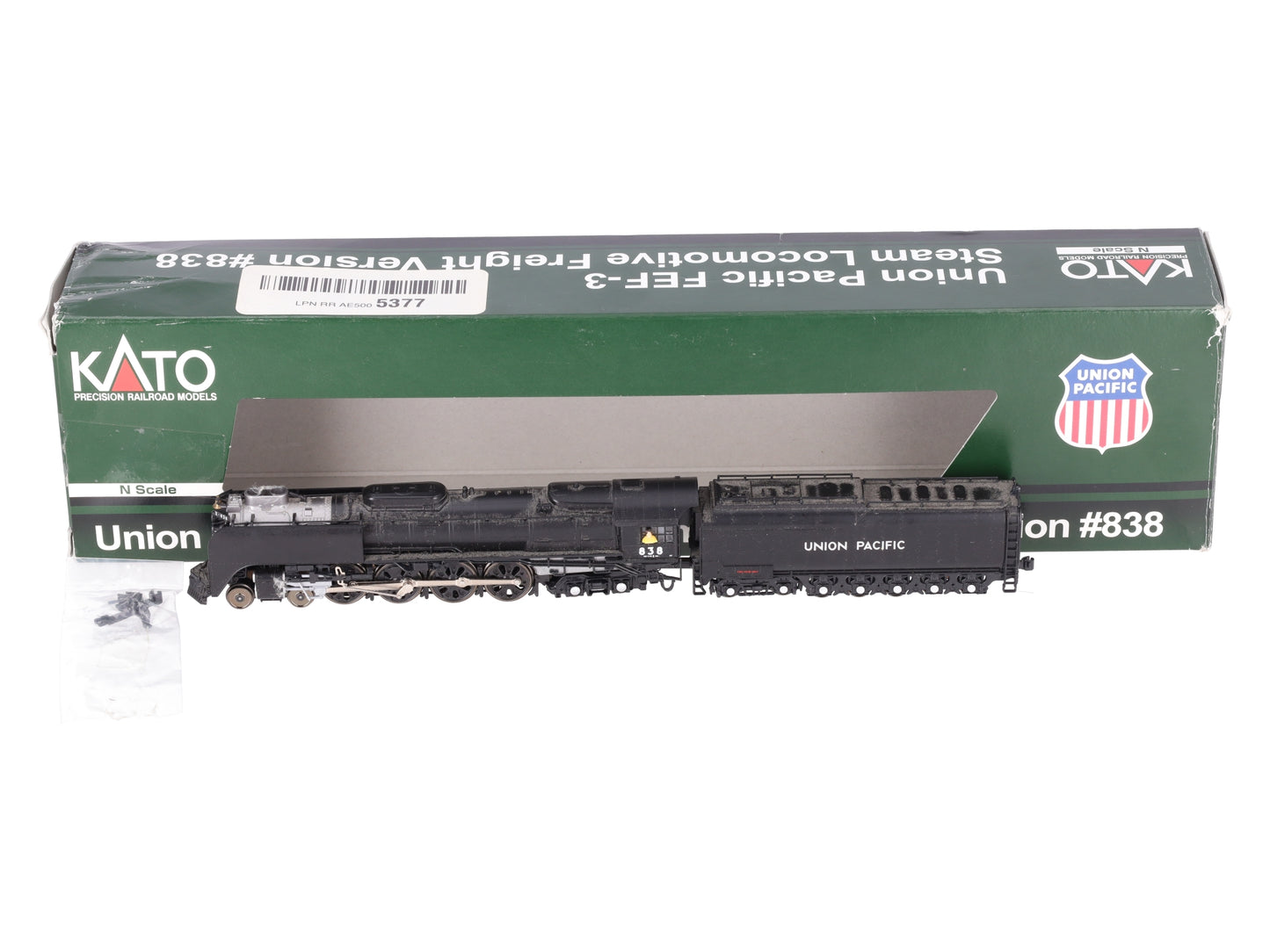 Kato 126-0402 N Scale Union Pacific 4-8-4 FEF-3 Steam Locomotive #838 EX/Box