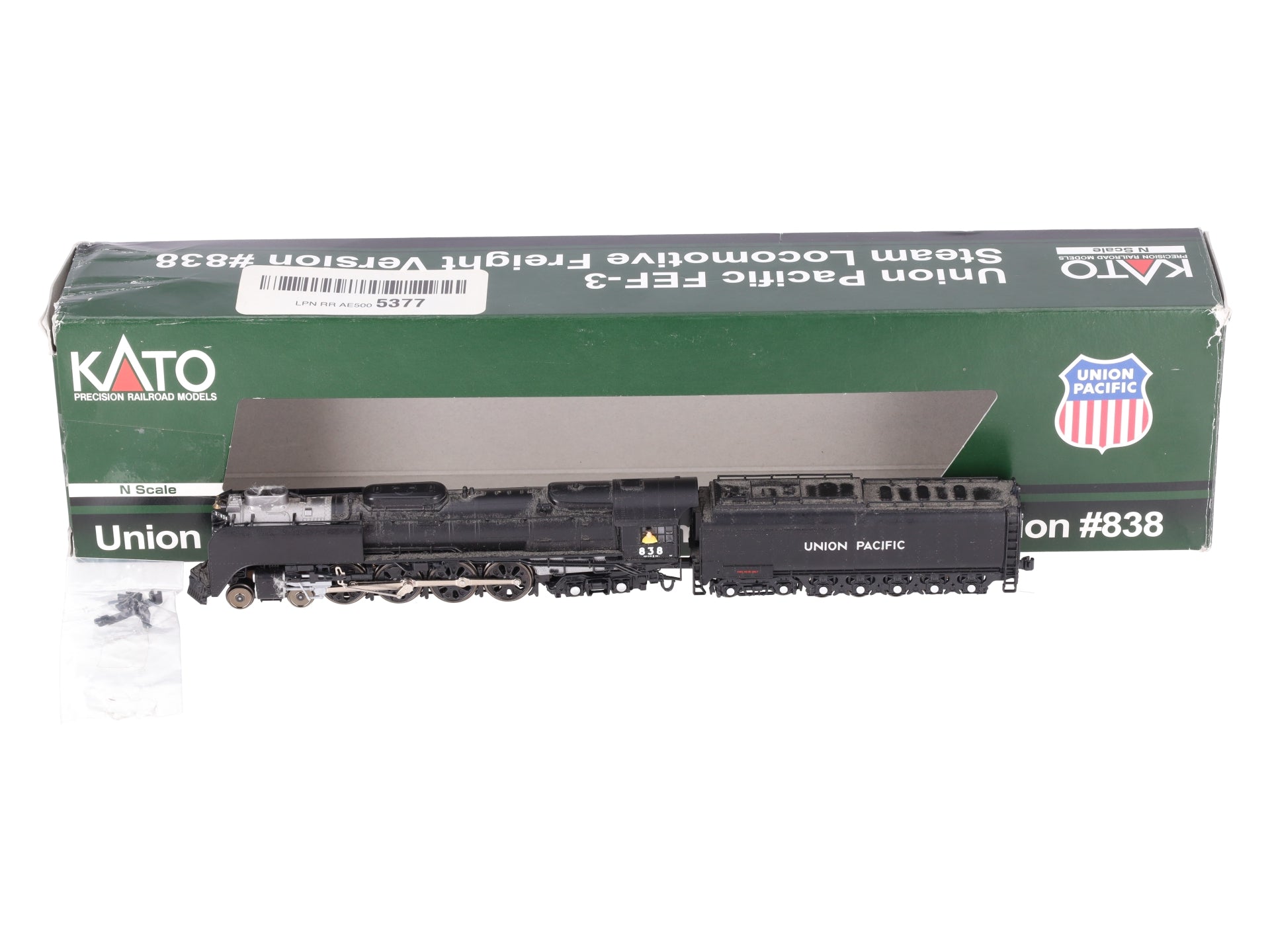 Kato 126-0402 N Scale Union Pacific 4-8-4 FEF-3 Steam Locomotive #838 EX/Box