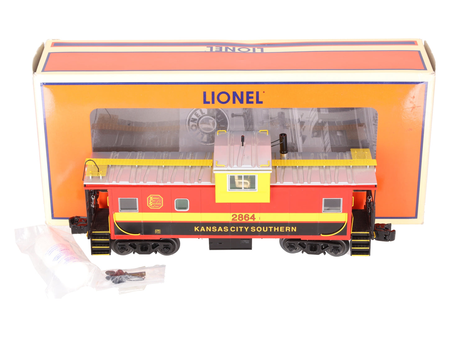 Lionel 6-27661 Kansas City Southern Extended Vision Caboose w/ Smoke & Light EX/Box