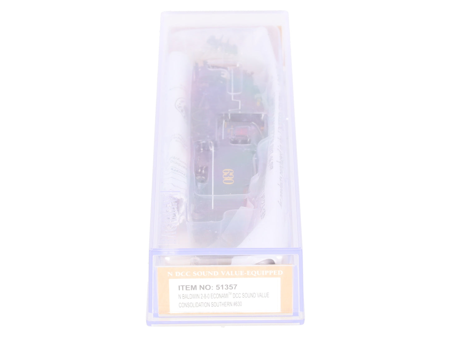 Bachmann 51357 N SOU 2-8-0 Consolidation Steam Locomotive DCC & Sound #630 EX/Box