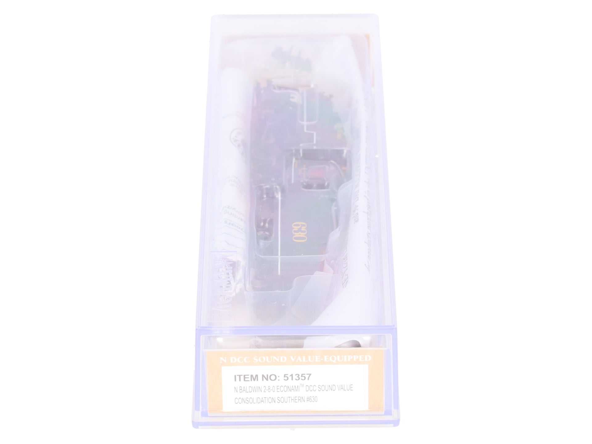 Bachmann 51357 N SOU 2-8-0 Consolidation Steam Locomotive DCC & Sound #630 EX/Box