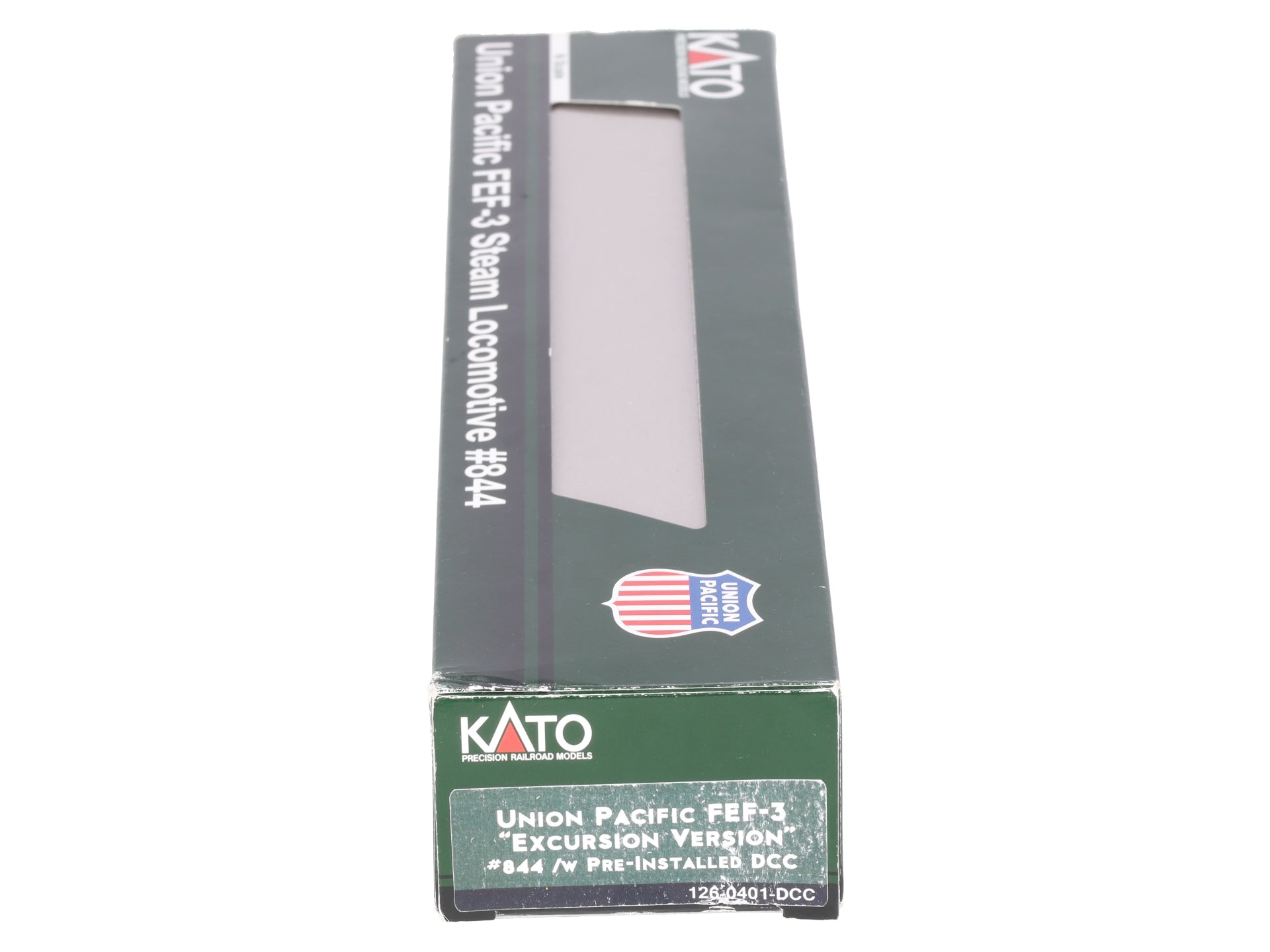 Kato 126-0401-DCC N UP 4-8-4 FEF-3 Steam Locomotive w/Preinstalled DCC #844 VG/Box