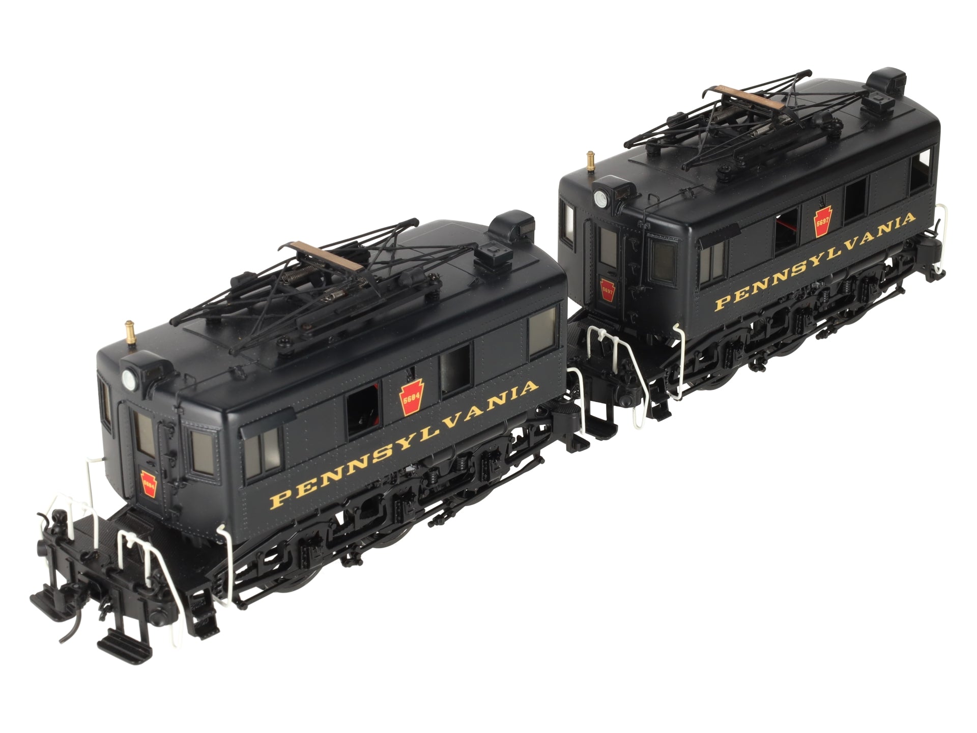 Sunset Models O Brass PRR B-1 AB Unit Electric Switchers #5684 & #5697 (2-Rail) EX/Box