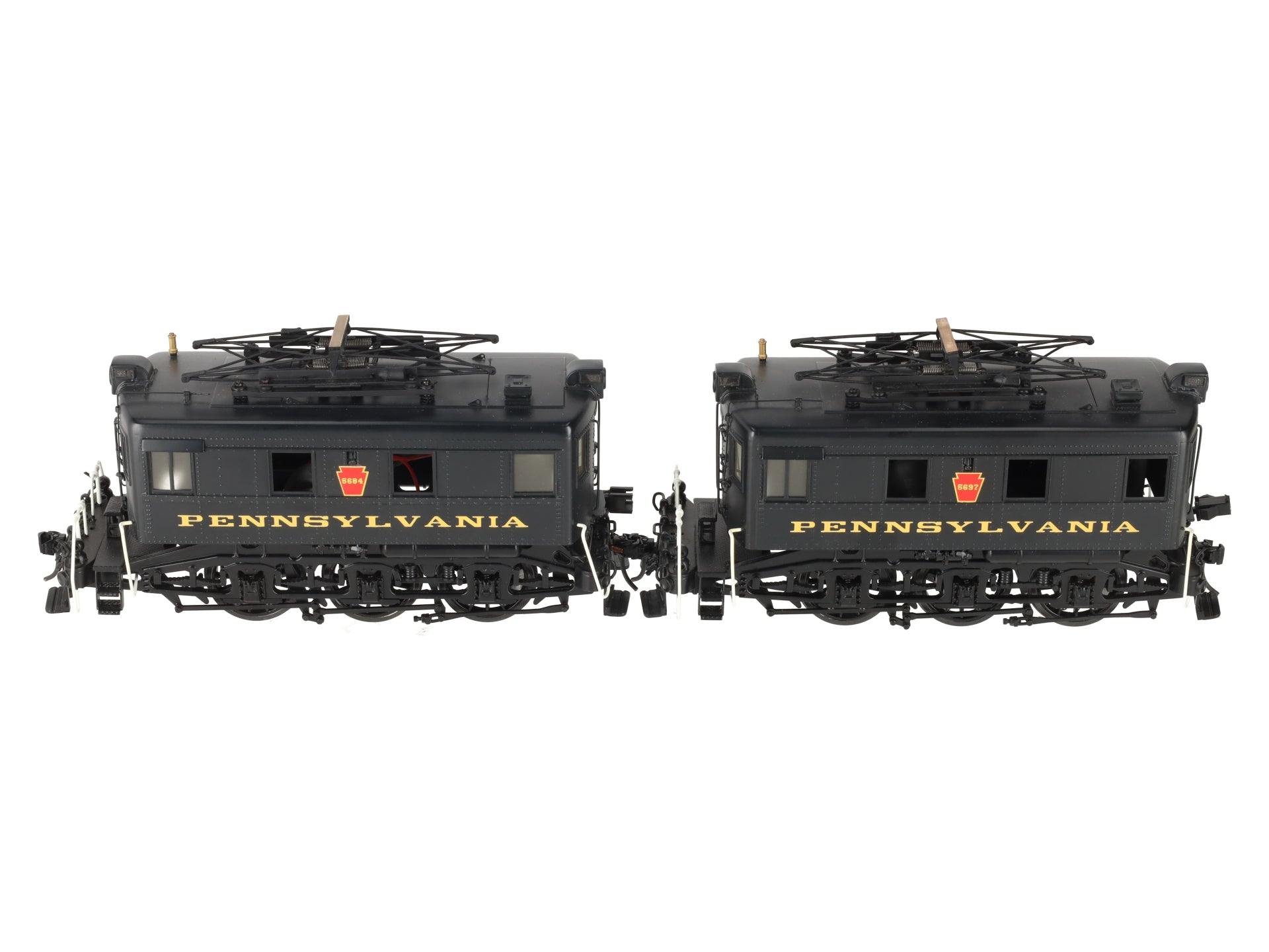 Sunset Models O Brass PRR B-1 AB Unit Electric Switchers #5684 & #5697 (2-Rail) EX/Box