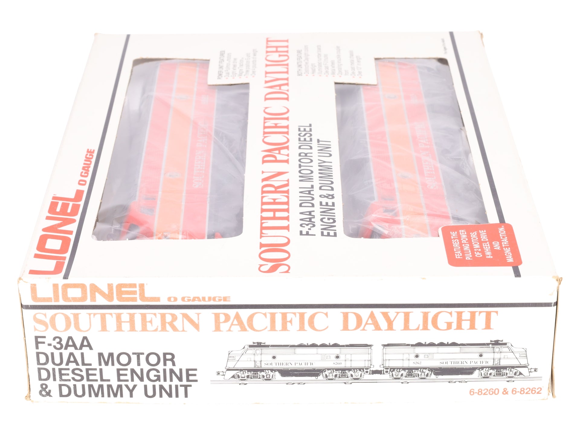 Lionel 6-8260 O Gauge Southern Pacific F3 AA Diesel Locomotive Set #8260/8262 EX/Box