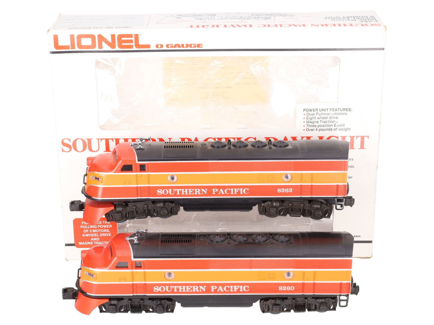 Lionel 6-8260 O Gauge Southern Pacific F3 AA Diesel Locomotive Set #8260/8262 EX/Box
