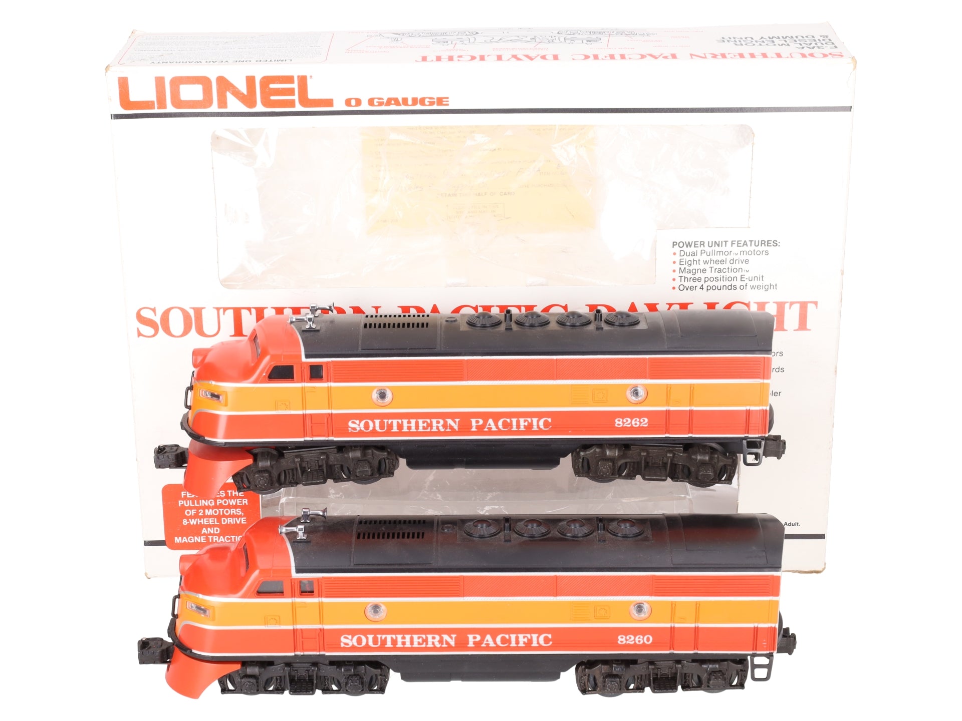 Lionel 6-8260 O Gauge Southern Pacific F3 AA Diesel Locomotive Set #8260/8262 EX/Box