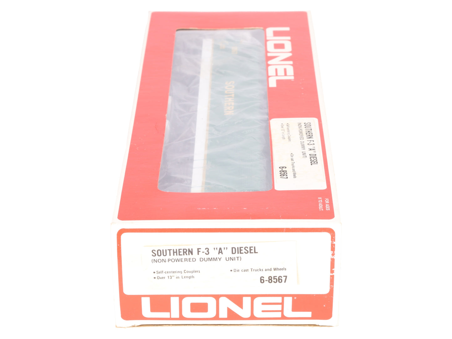 Lionel 6-8567 O Gauge Southern F3 A Non-Powered Diesel Locomotive EX/Box