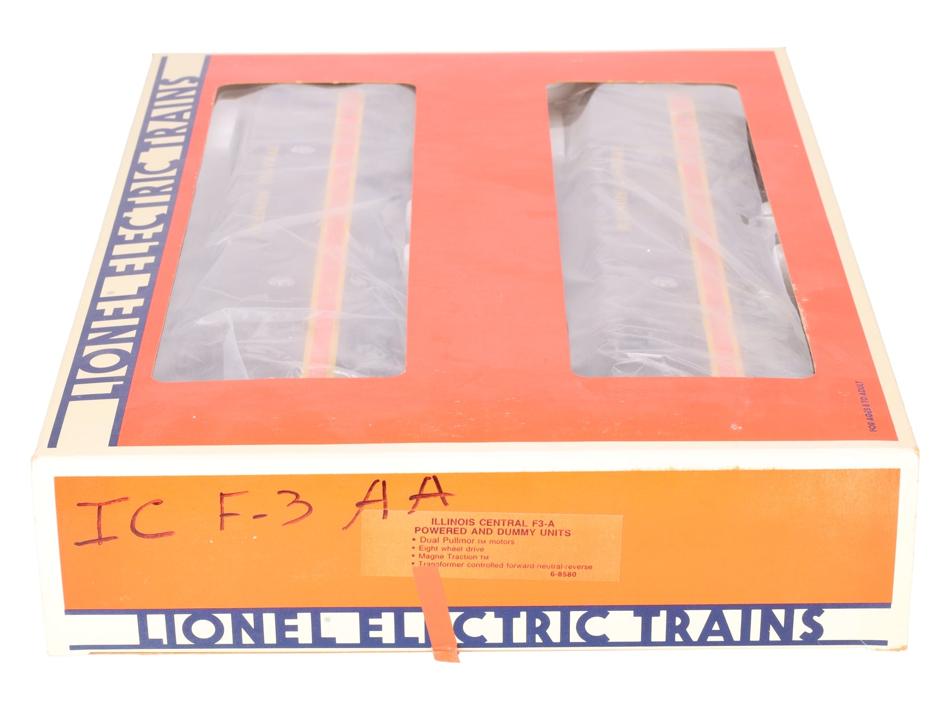 Lionel 6-8580 O Gauge Illinois Central F3 AA Diesel Locomotive Set EX/Box