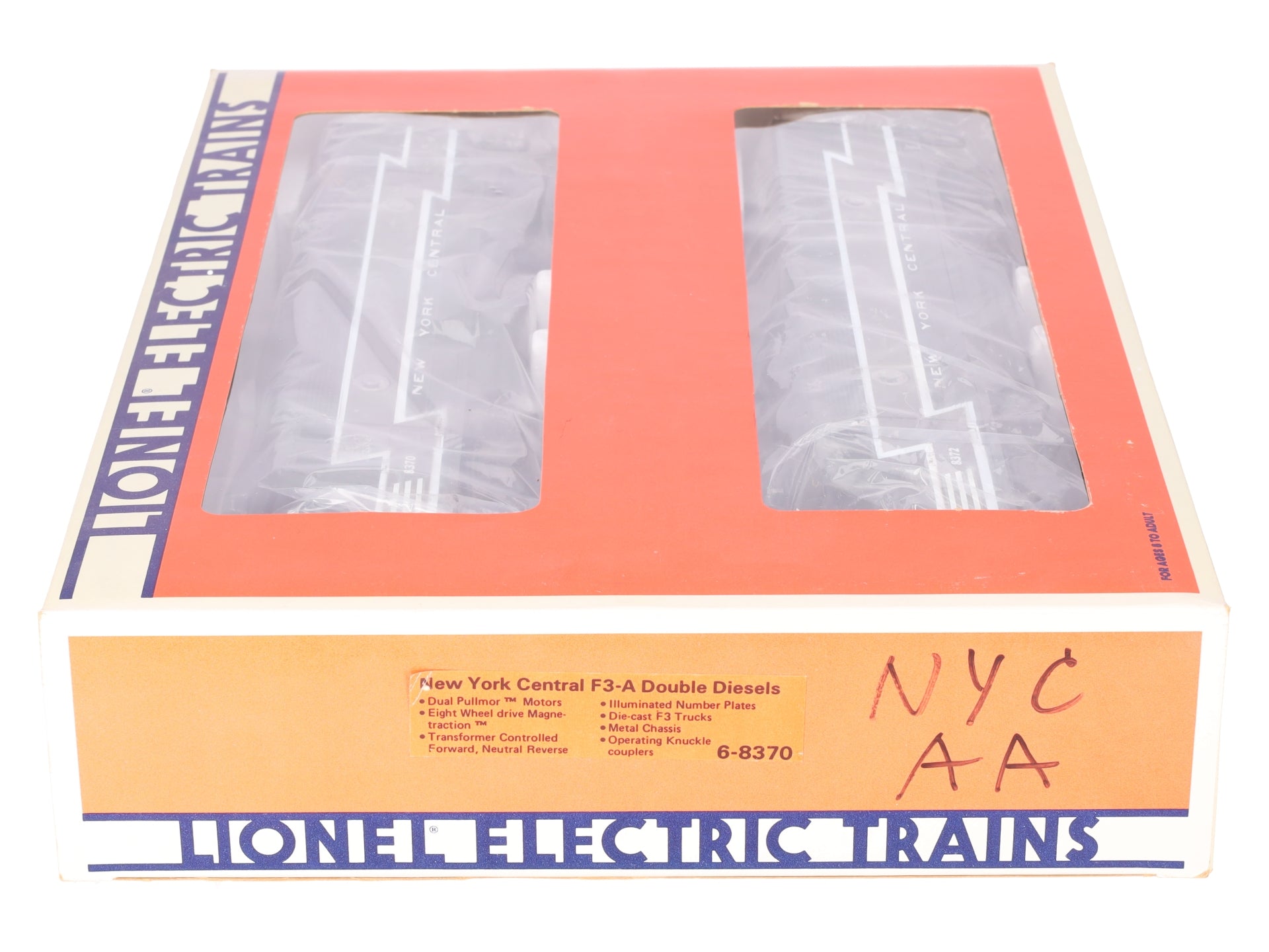 Lionel 6-8370 O Gauge New York Central F3 AA Diesel Locomotives #8372/#8370 EX/Box
