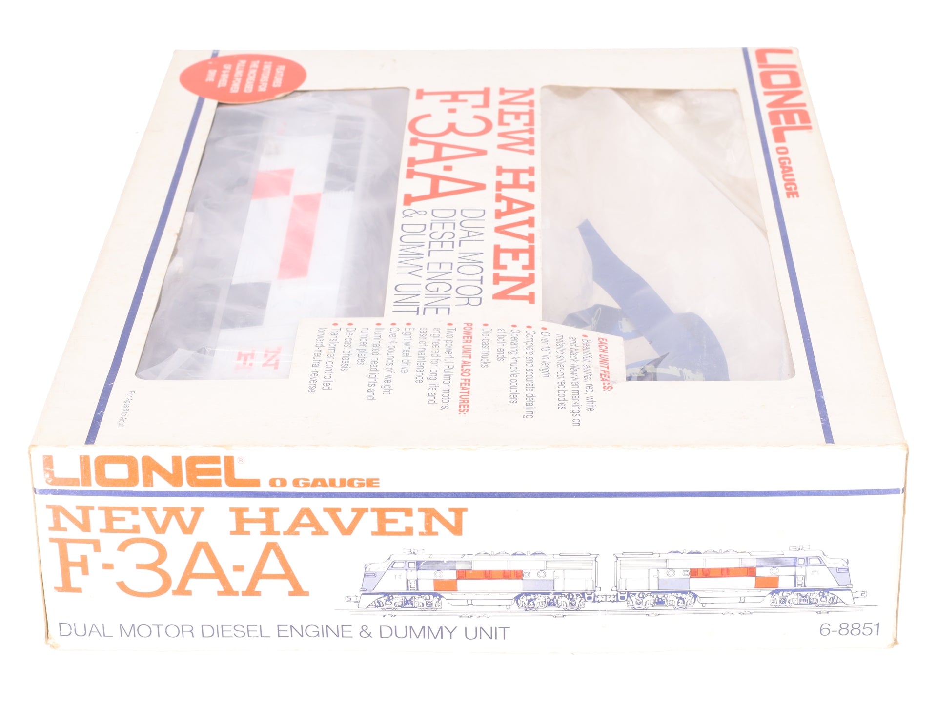 Lionel 6-8851 O Gauge New Haven F3 Powered Diesel Locomotive #8851 EX/Box