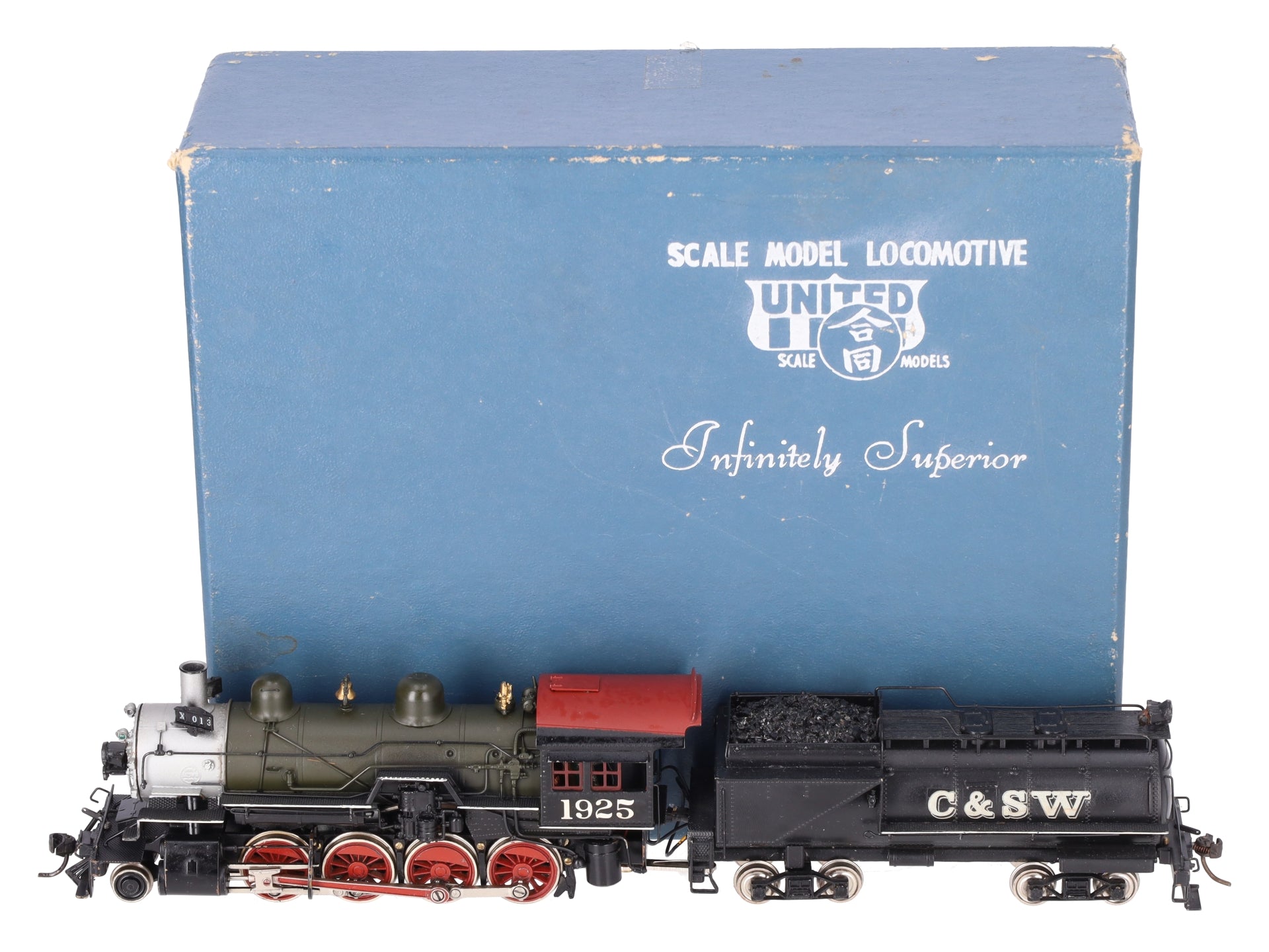 United Models HO Brass Custom Union Pacific 2-8-0 Steam Loco & Tender EX/Box