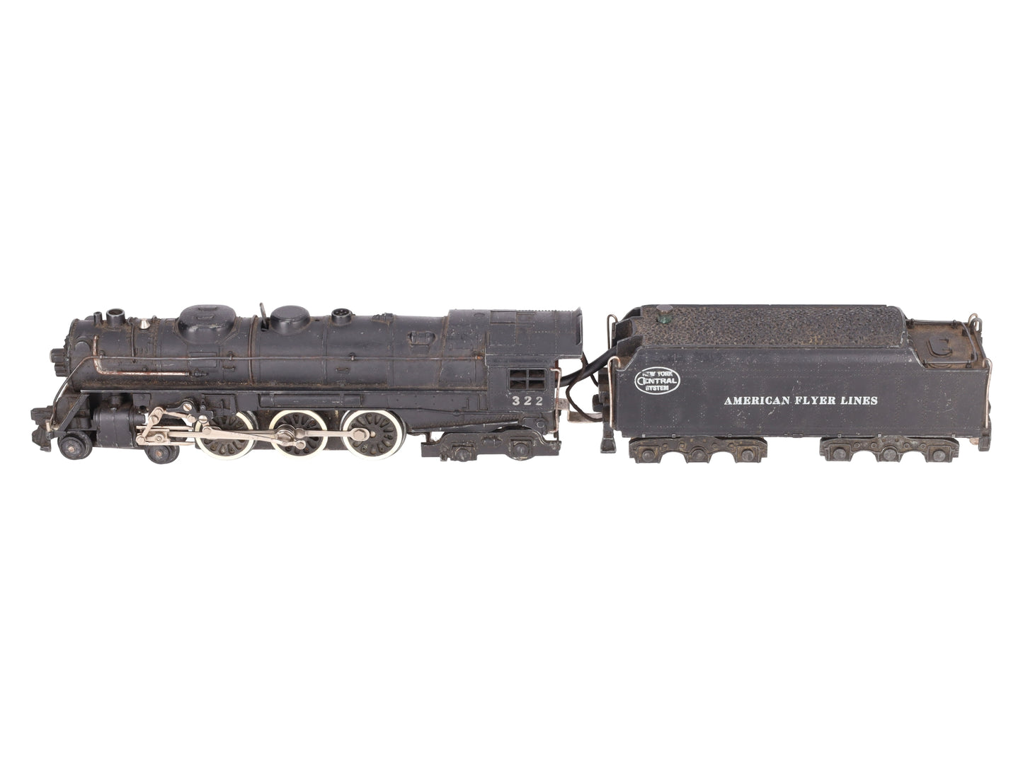 American Flyer 322 Vintage S NYC 4-6-4 Hudson Steam Locomotive & Tender VG