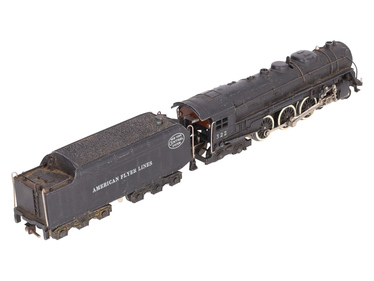 American Flyer 322 Vintage S NYC 4-6-4 Hudson Steam Locomotive & Tender VG