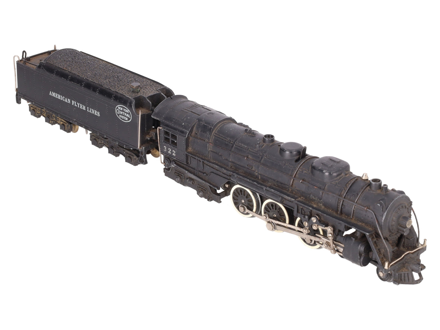 American Flyer 322 Vintage S NYC 4-6-4 Hudson Steam Locomotive & Tender VG