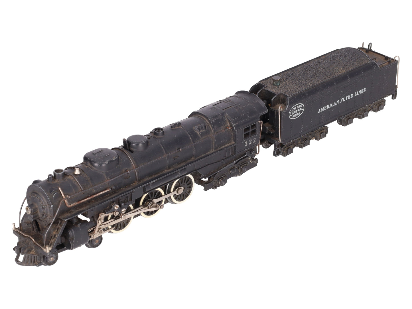American Flyer 322 Vintage S NYC 4-6-4 Hudson Steam Locomotive & Tender VG