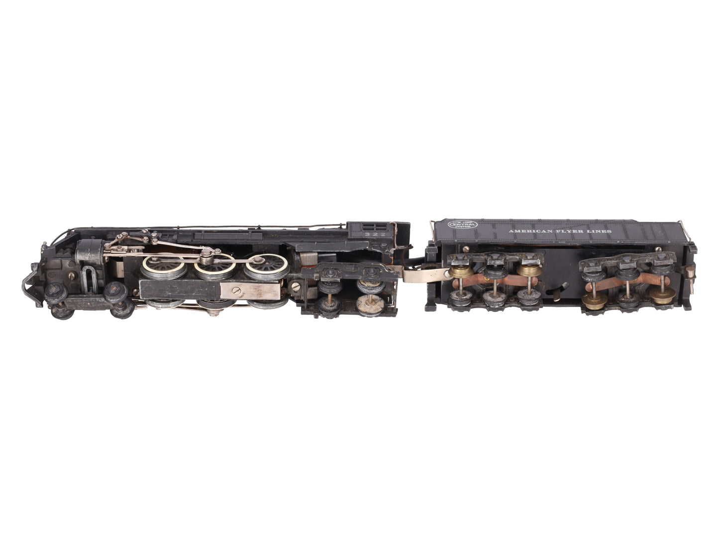American Flyer 322 Vintage S NYC 4-6-4 Hudson Steam Locomotive & Tender VG