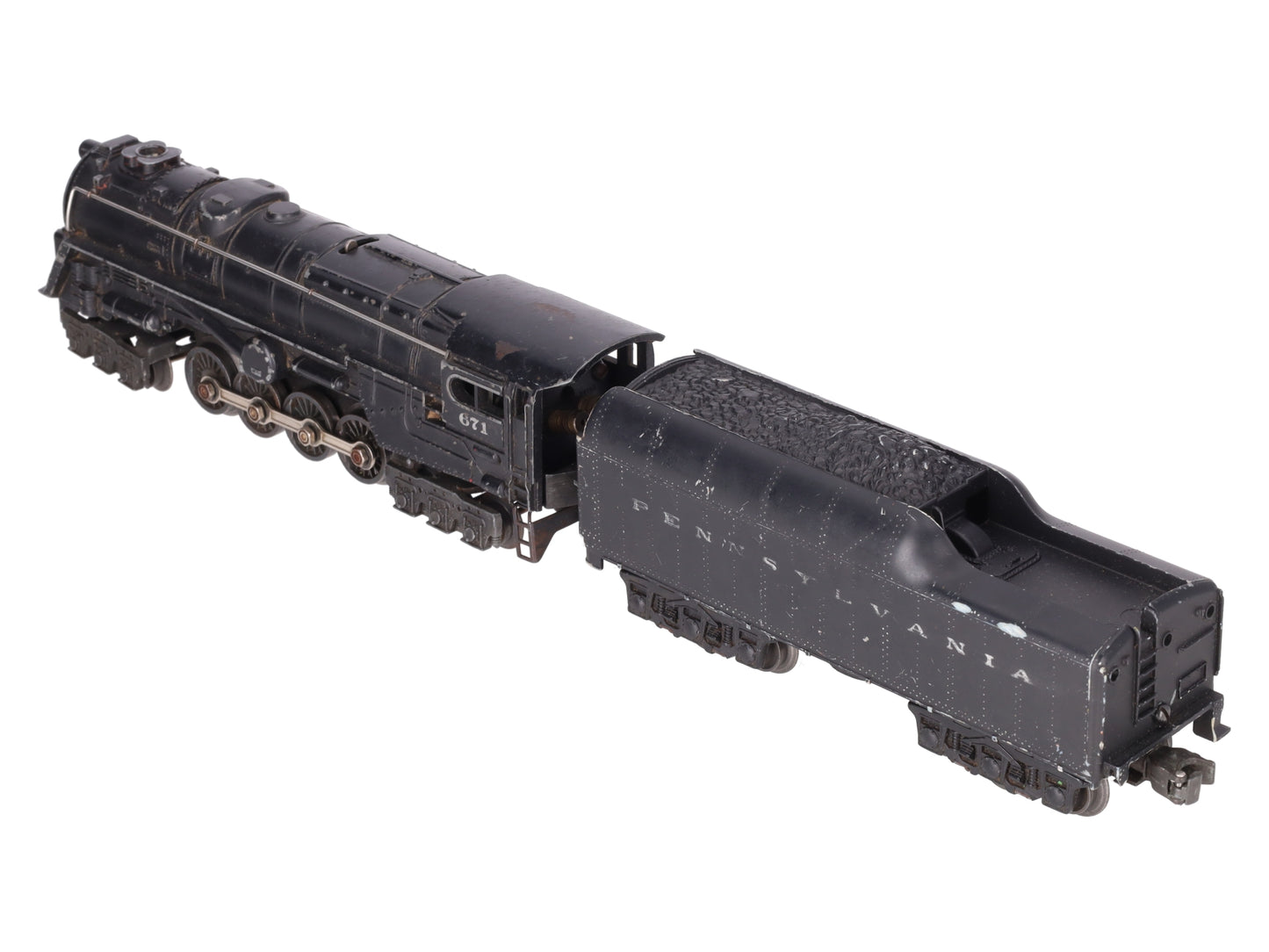 Lionel 671 Vintage O 6-8-6 Die-Cast Steam Turbine Locomotive with 2671W Tender VG