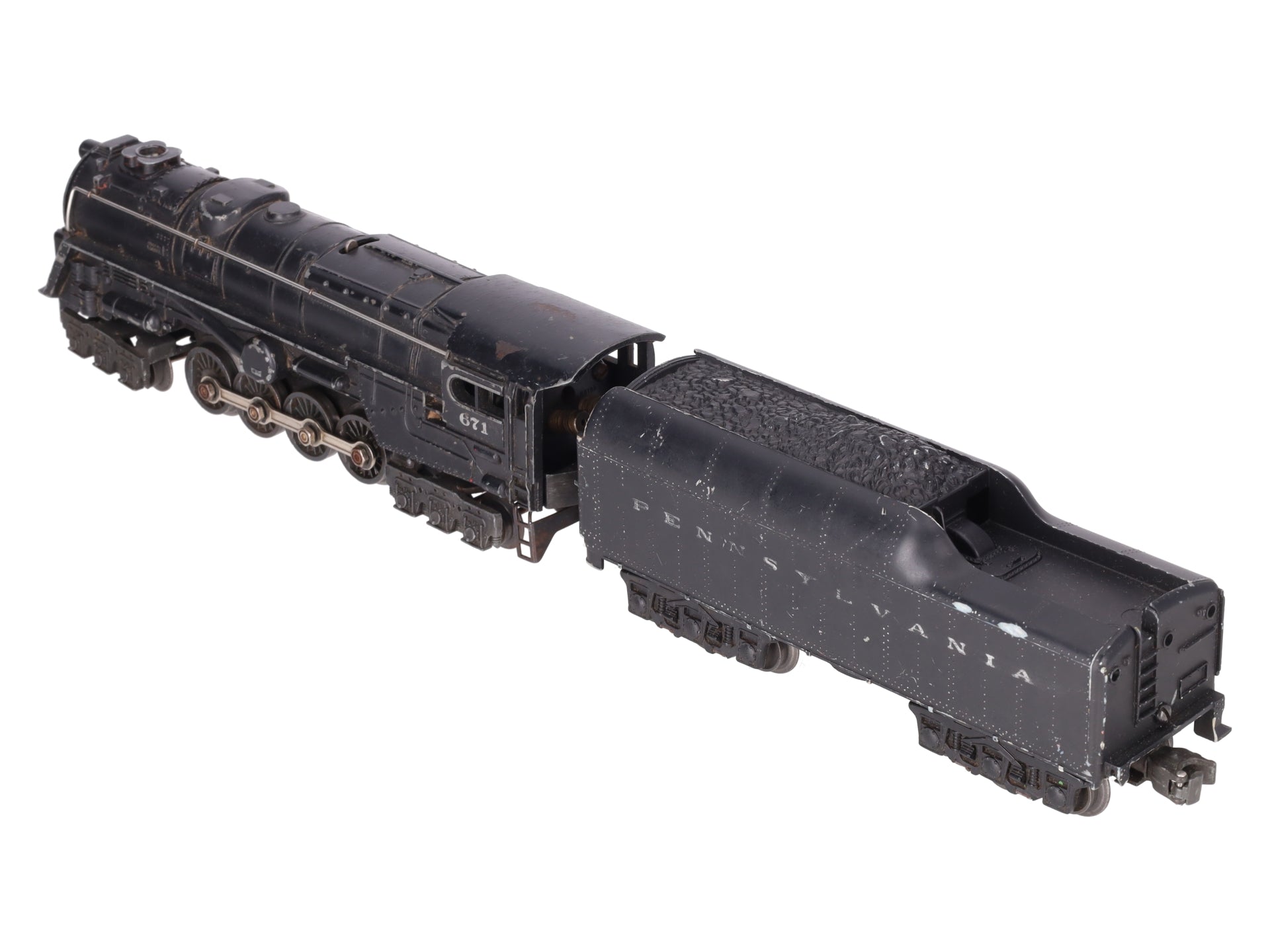 Lionel 671 Vintage O 6-8-6 Die-Cast Steam Turbine Locomotive with 2671W Tender VG