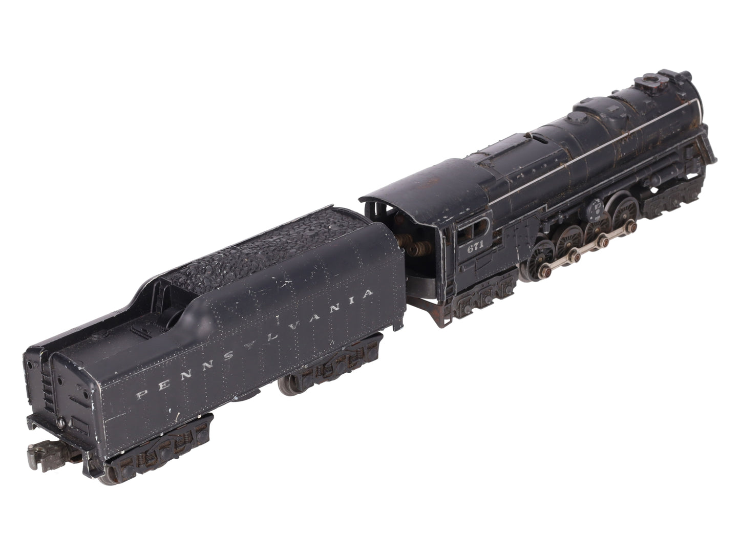 Lionel 671 Vintage O 6-8-6 Die-Cast Steam Turbine Locomotive with 2671W Tender VG