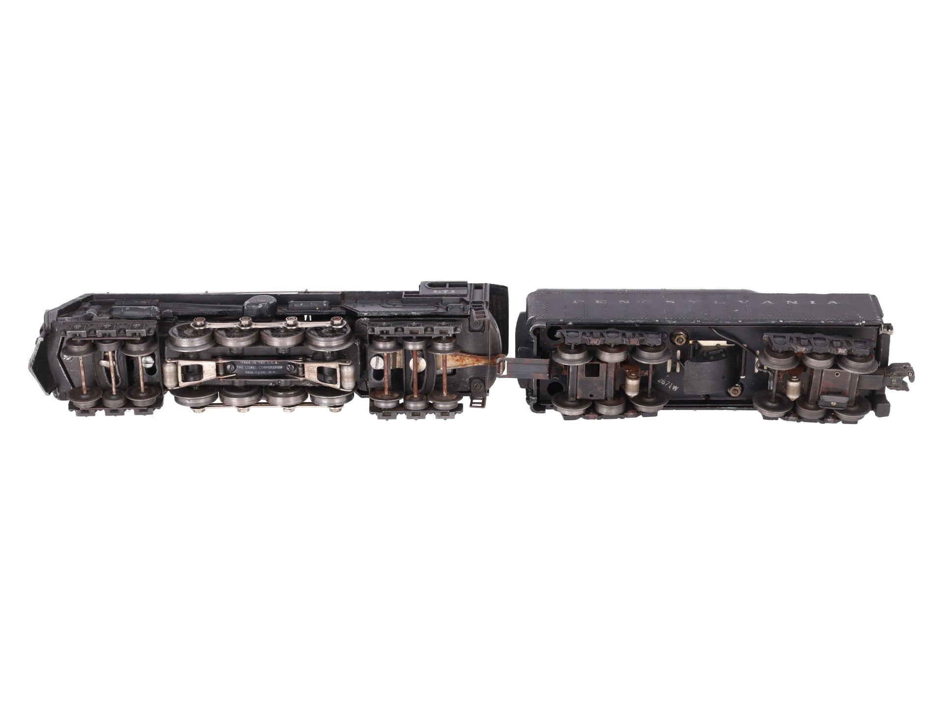 Lionel 671 Vintage O 6-8-6 Die-Cast Steam Turbine Locomotive with 2671W Tender VG