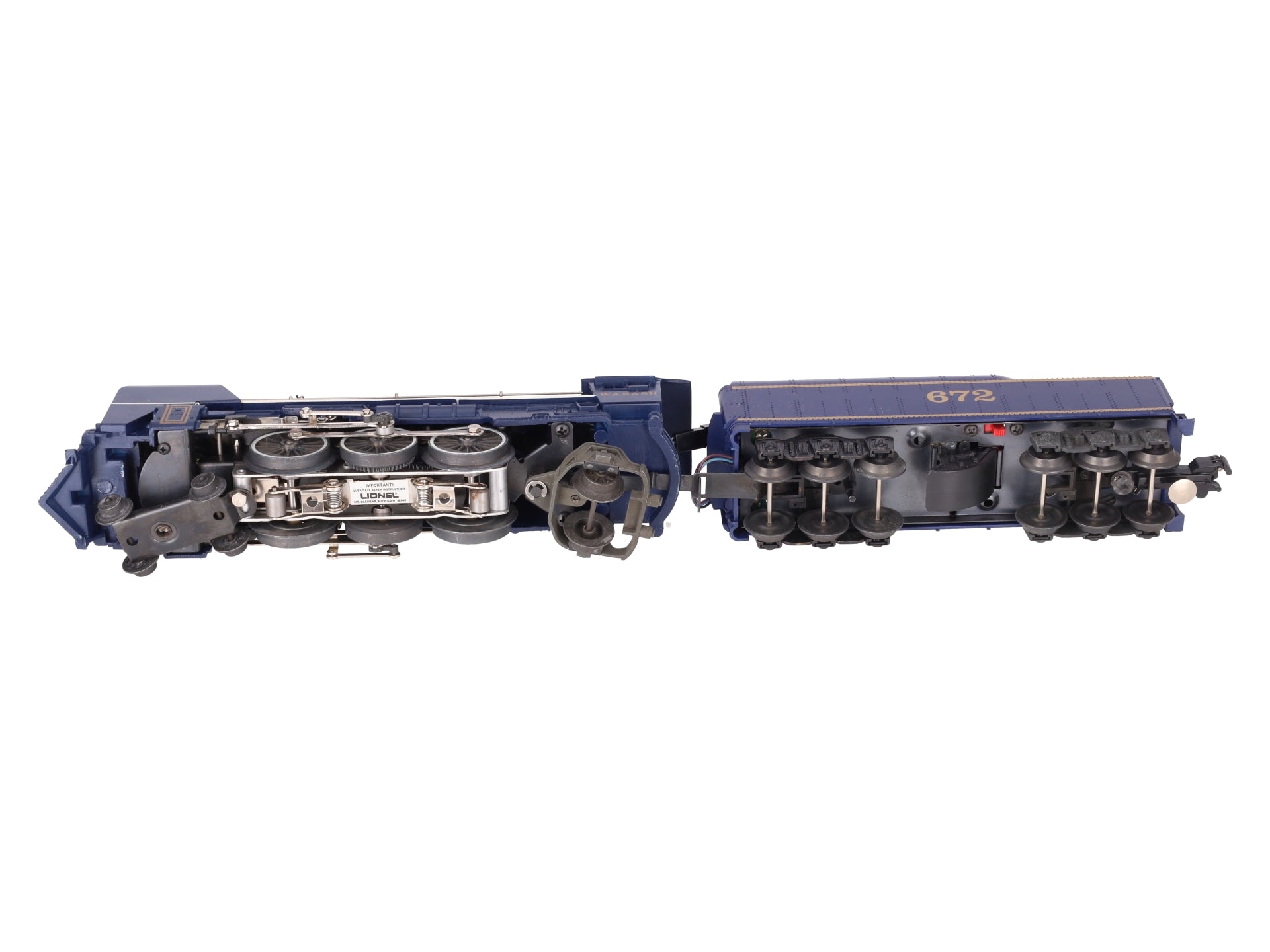 Lionel 6-8610 O Gauge Wabash 4-6-2 Steam Locomotive & Tender #672 EX/Box