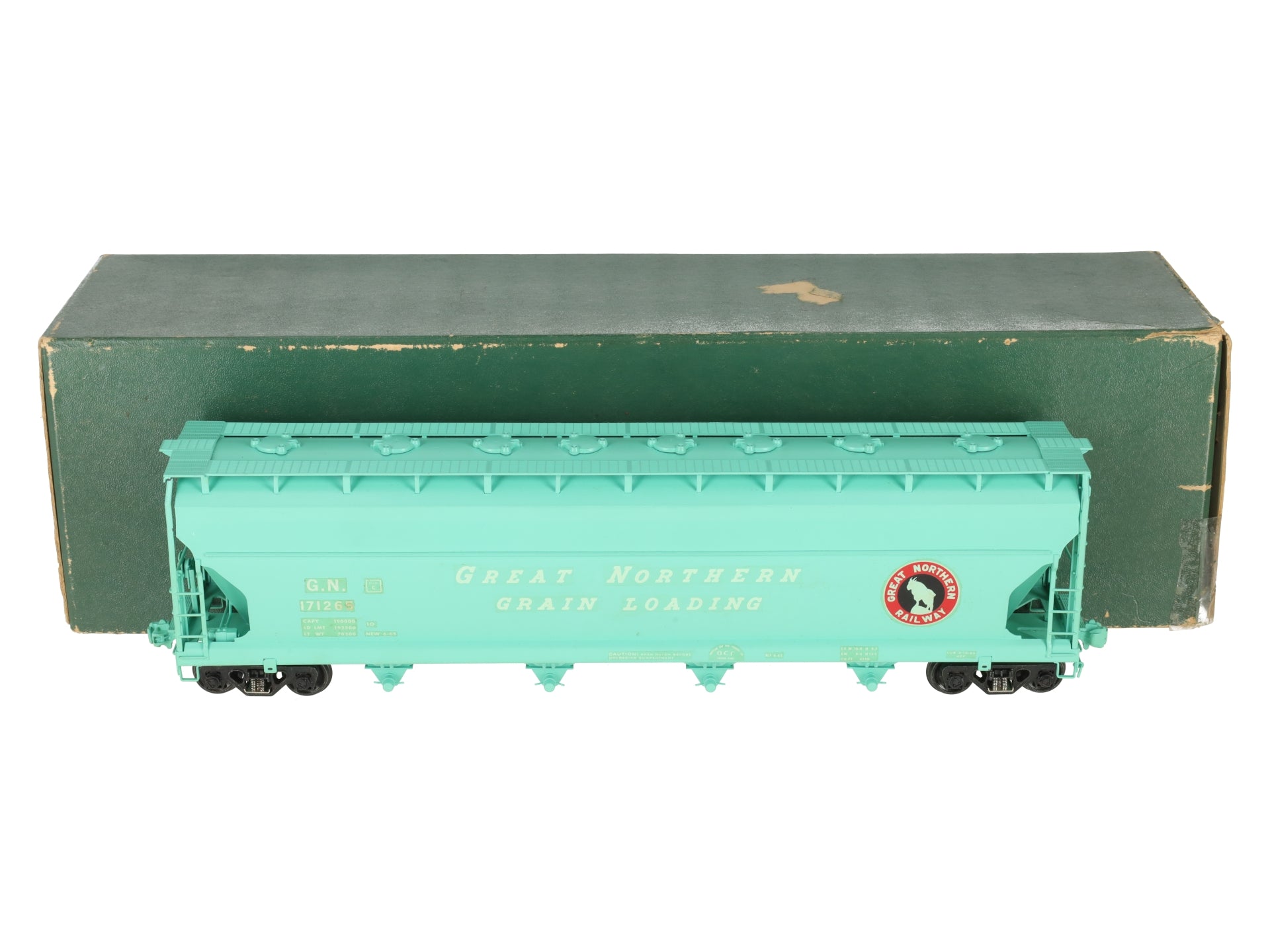US Hobbies O Scale Custom BRASS Great Northern Grain Hopper Car #171265/Box