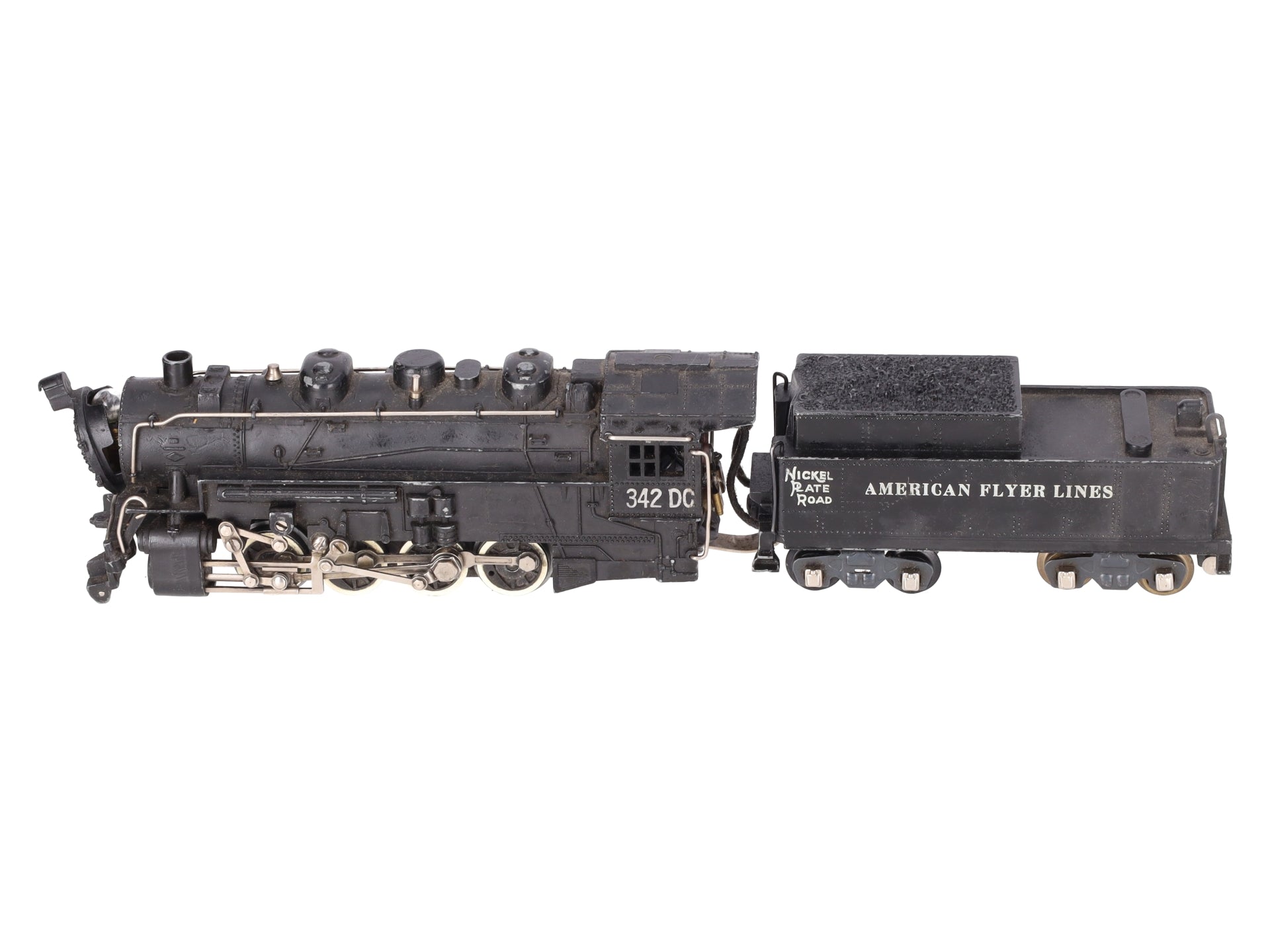 American Flyer 342DC Vintage S NKP 0-8-0 Diecast Steam Switcher VG