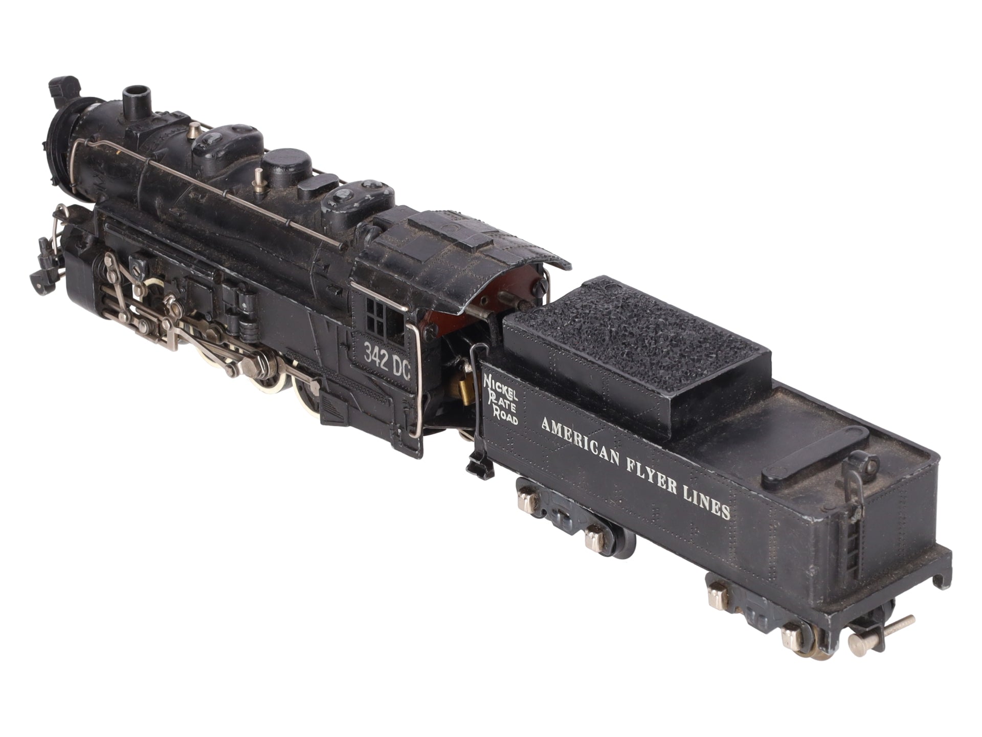 American Flyer 342DC Vintage S NKP 0-8-0 Diecast Steam Switcher VG