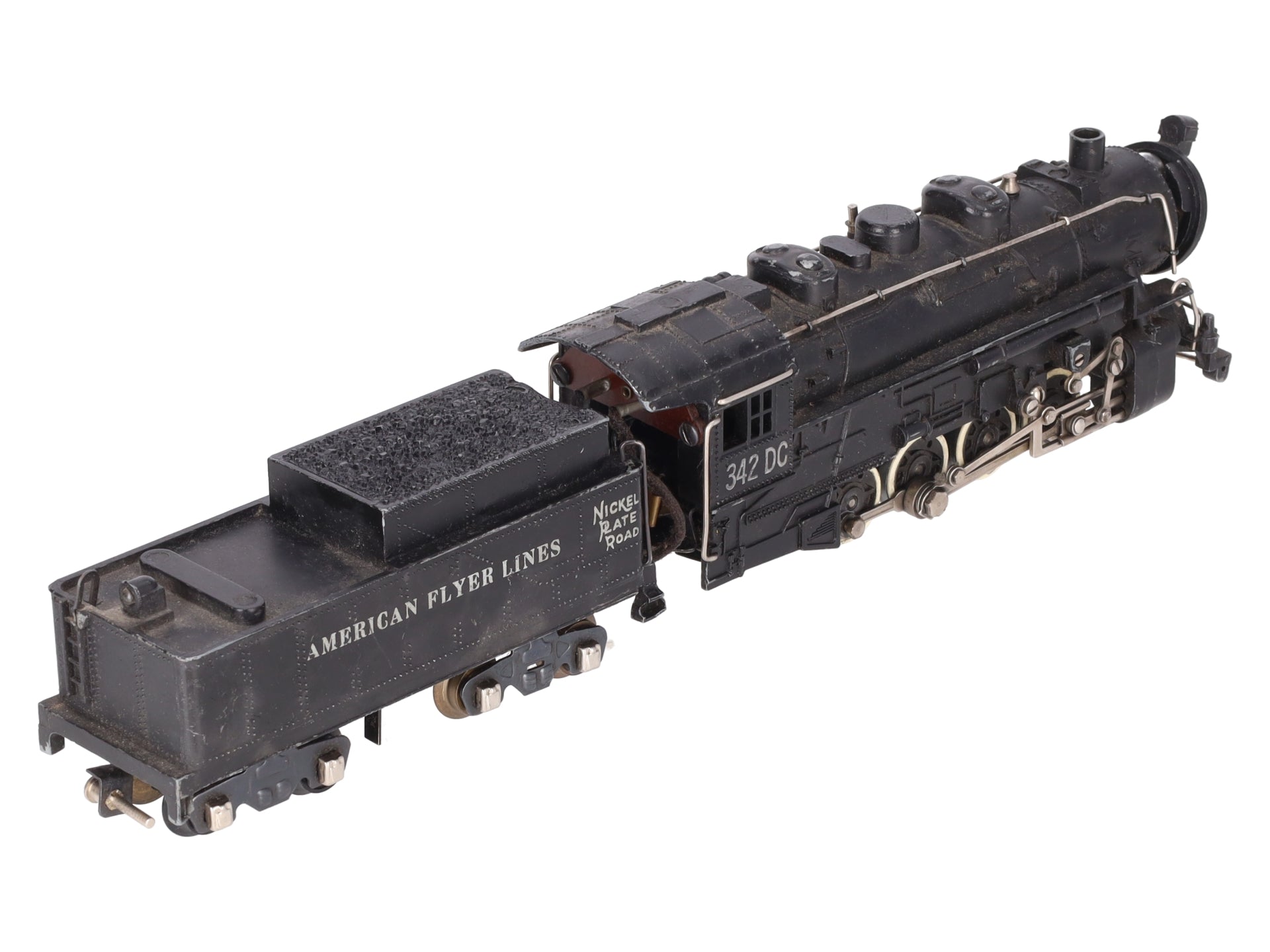 American Flyer 342DC Vintage S NKP 0-8-0 Diecast Steam Switcher VG