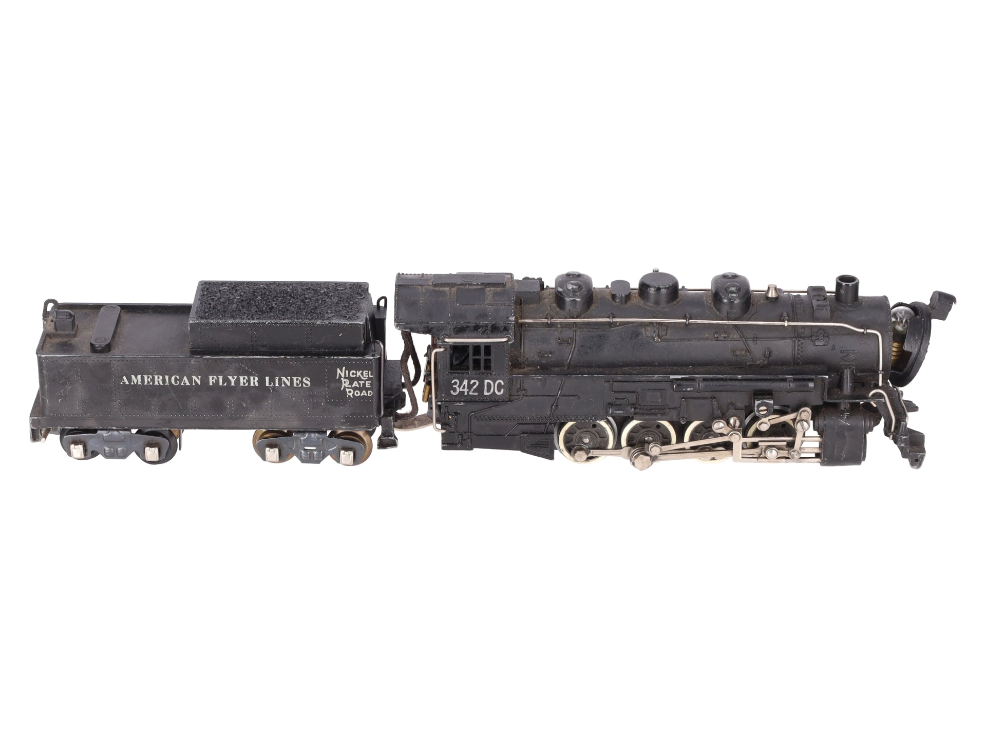 American Flyer 342DC Vintage S NKP 0-8-0 Diecast Steam Switcher VG