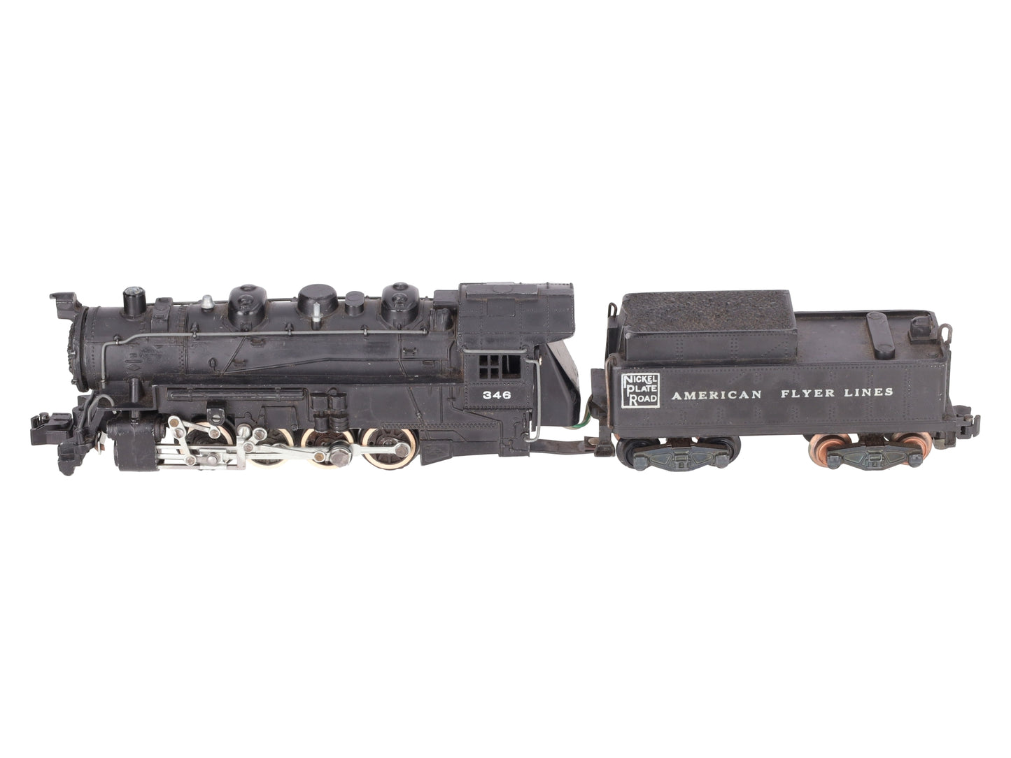 American Flyer 346 Vintage S Nickel Plate Road Steam Locomotive & Tender VG