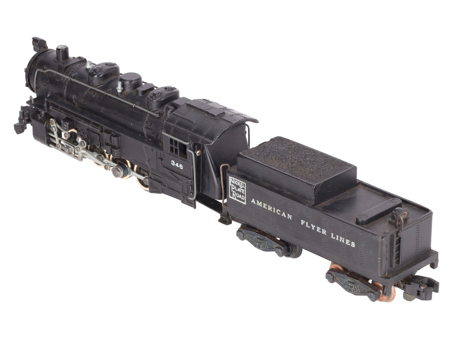 American Flyer 346 Vintage S Nickel Plate Road Steam Locomotive & Tender VG