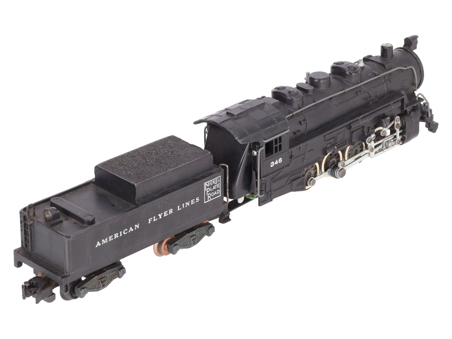 American Flyer 346 Vintage S Nickel Plate Road Steam Locomotive & Tender VG