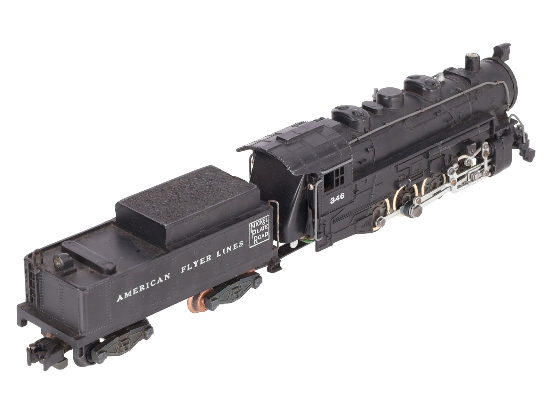 American Flyer 346 Vintage S Nickel Plate Road Steam Locomotive & Tender VG