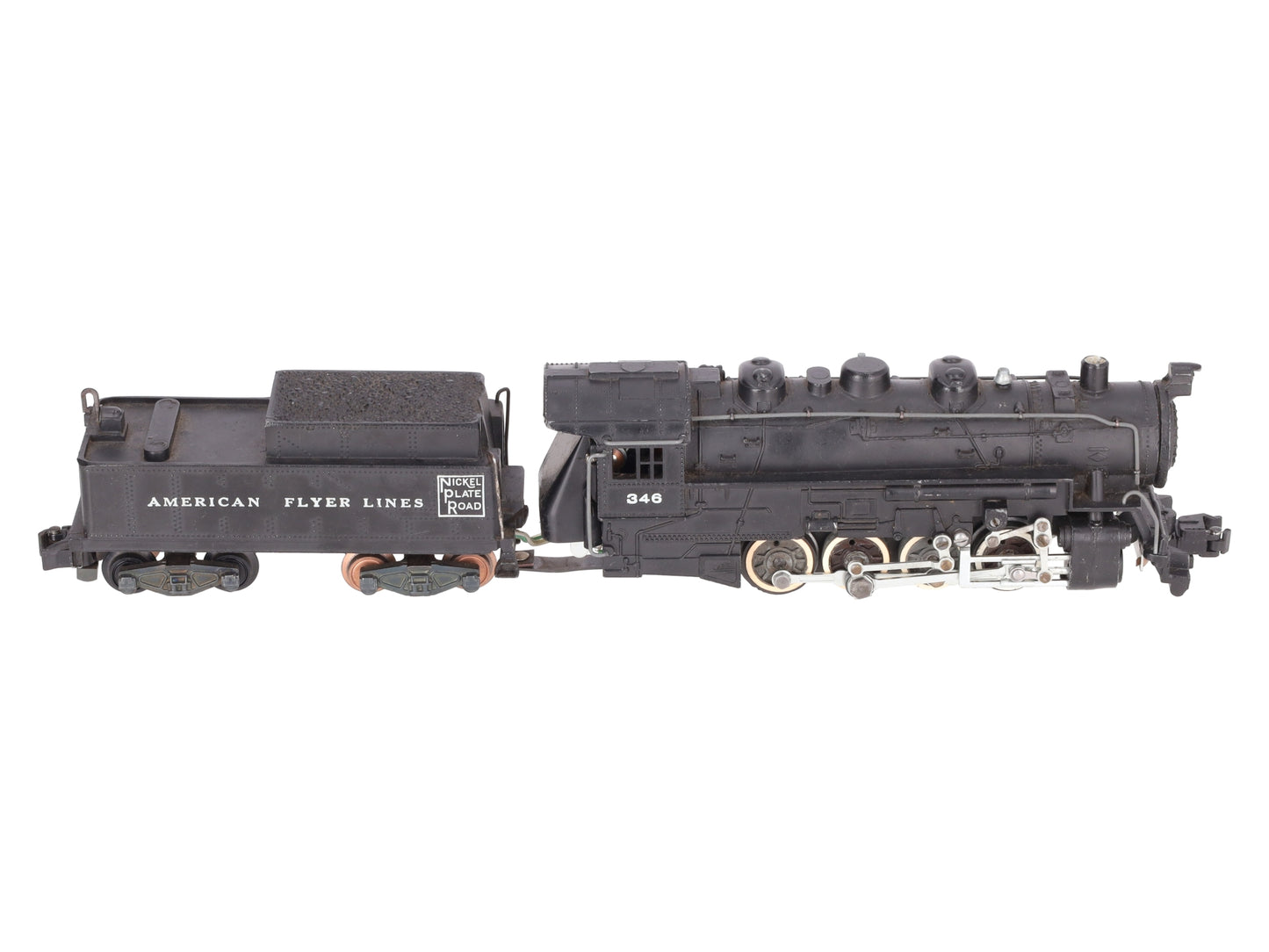 American Flyer 346 Vintage S Nickel Plate Road Steam Locomotive & Tender VG
