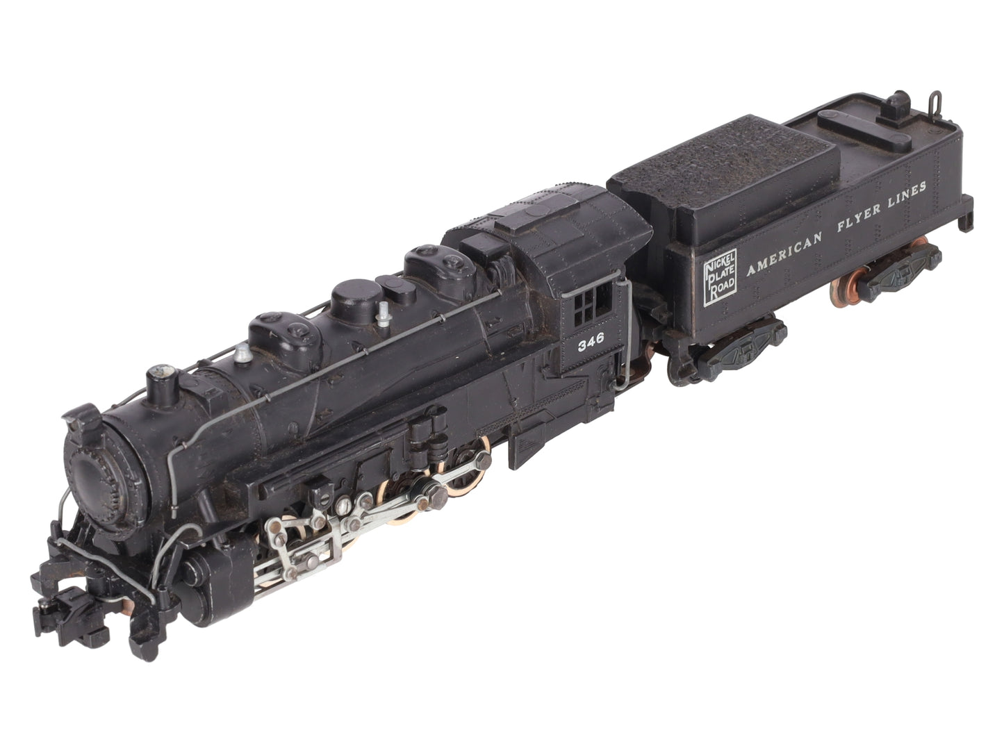 American Flyer 346 Vintage S Nickel Plate Road Steam Locomotive & Tender VG