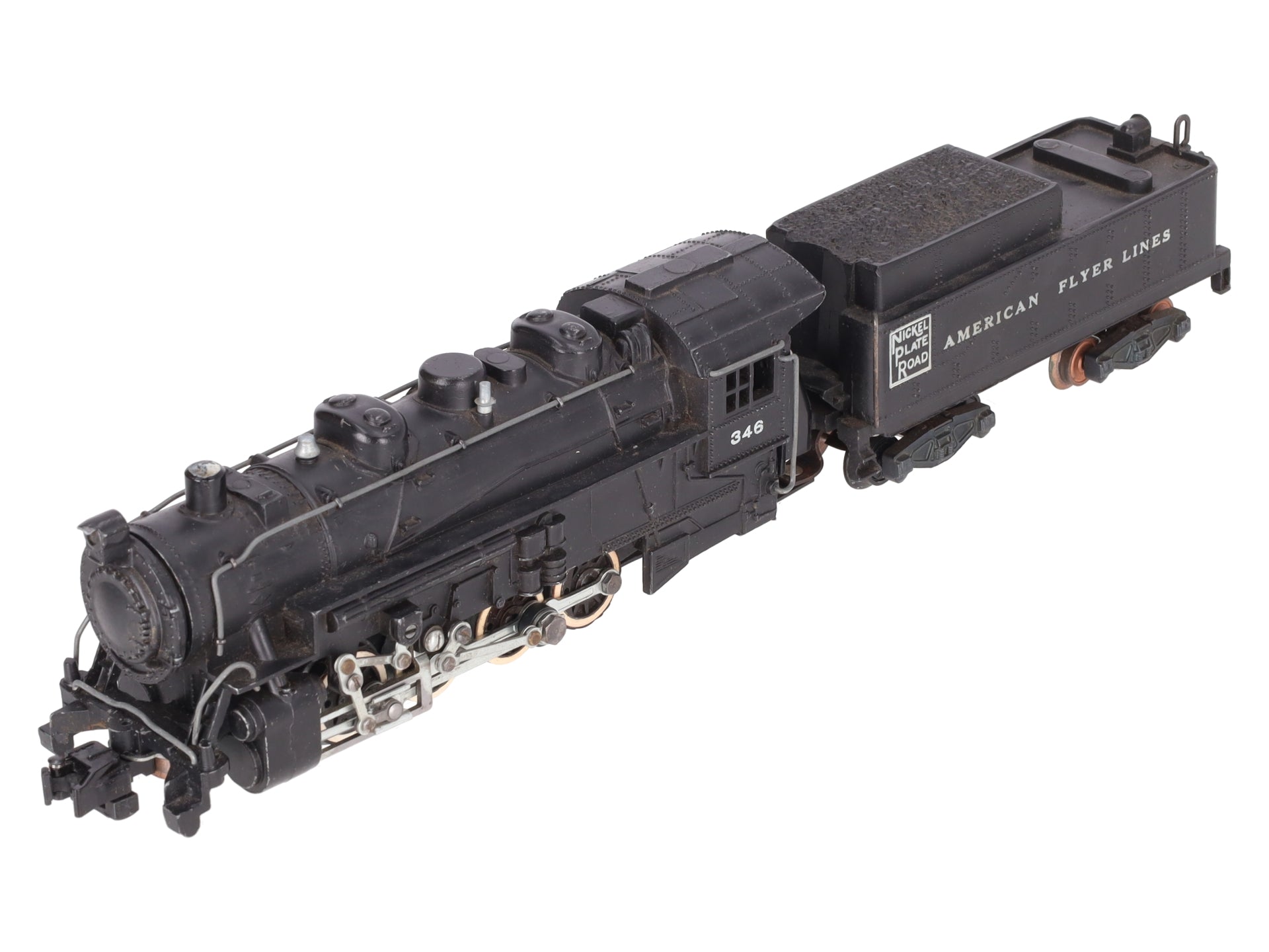 American Flyer 346 Vintage S Nickel Plate Road Steam Locomotive & Tender VG