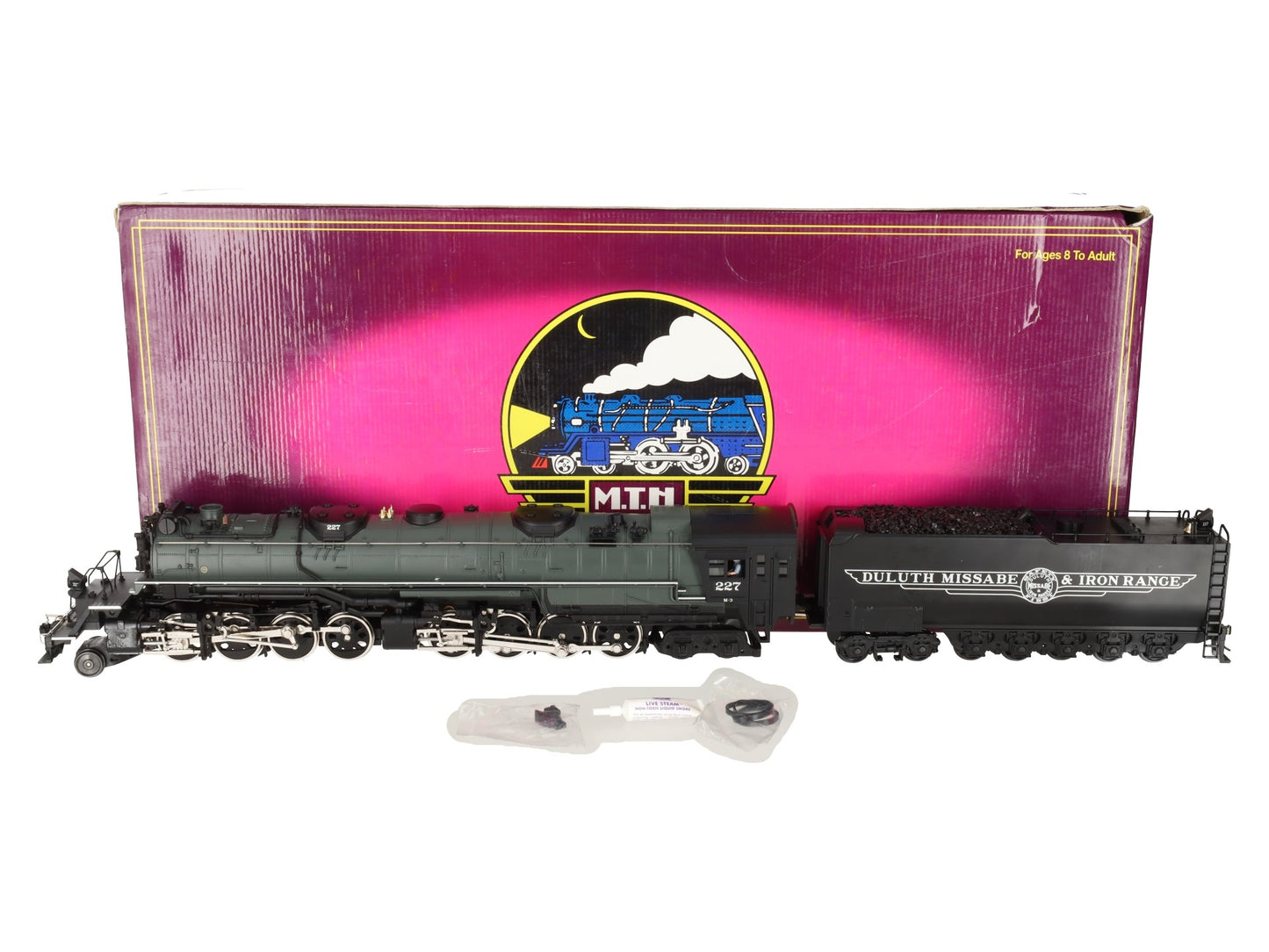 MTH 20-3030-2 O Scale DM&IR 2-8-8-4 Yellowstone Steam Engine & Tender (2 Rail) EX/Box
