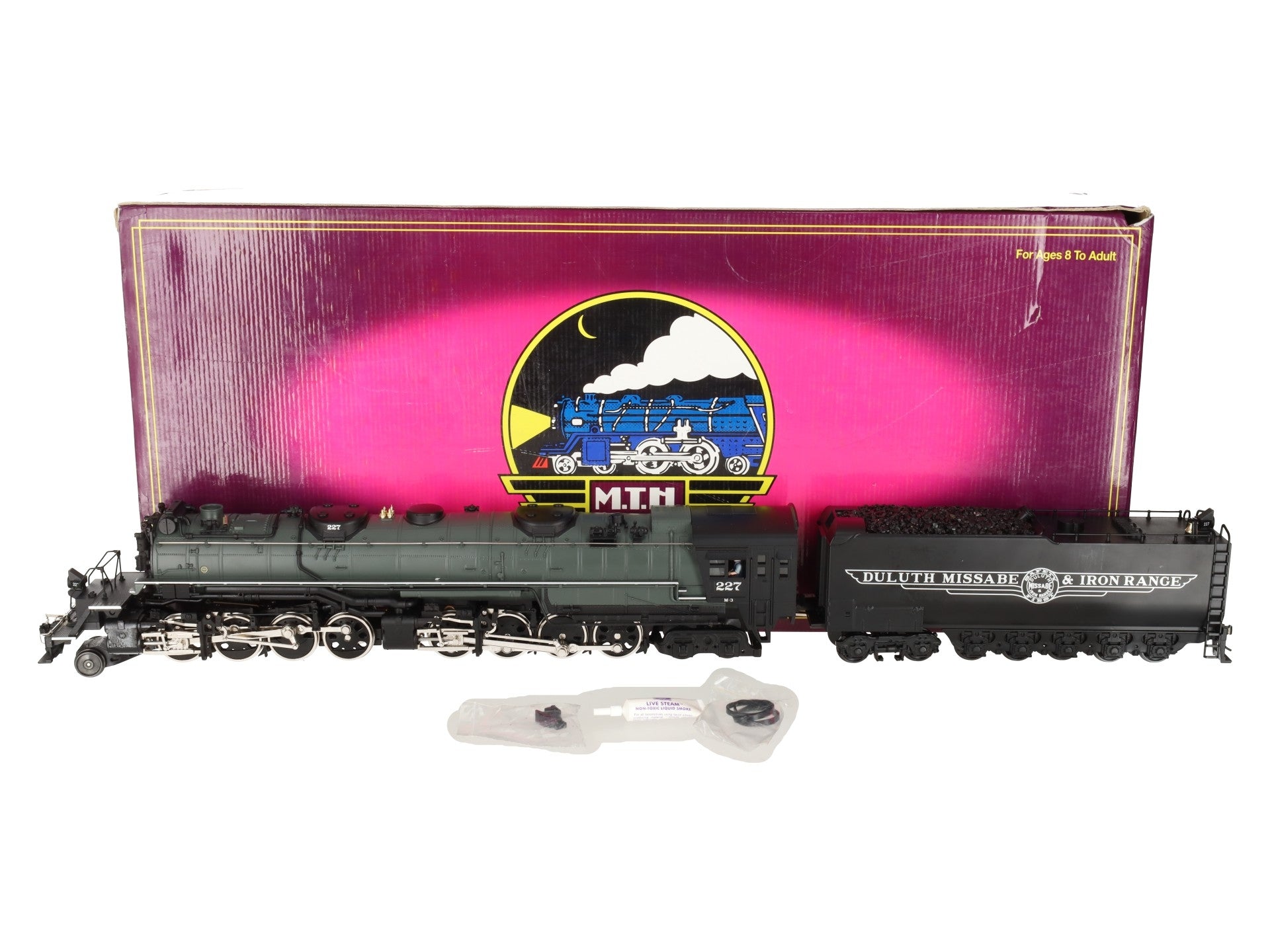 MTH 20-3030-2 O Scale DM&IR 2-8-8-4 Yellowstone Steam Engine & Tender (2 Rail) EX/Box