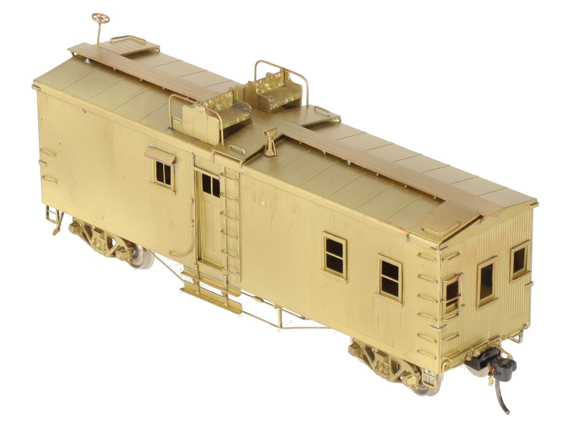 Key Imports HO BRASS Santa Fe Caboose w/ Open Air Seats - Unpainted EX/Box
