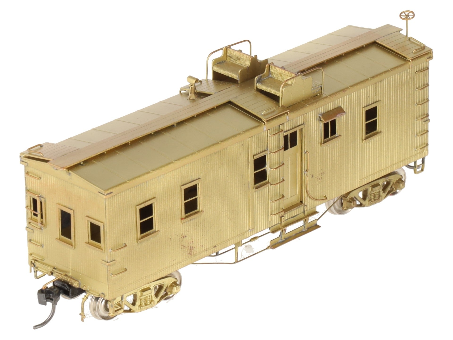 Key Imports HO BRASS Santa Fe Caboose w/ Open Air Seats - Unpainted EX/Box