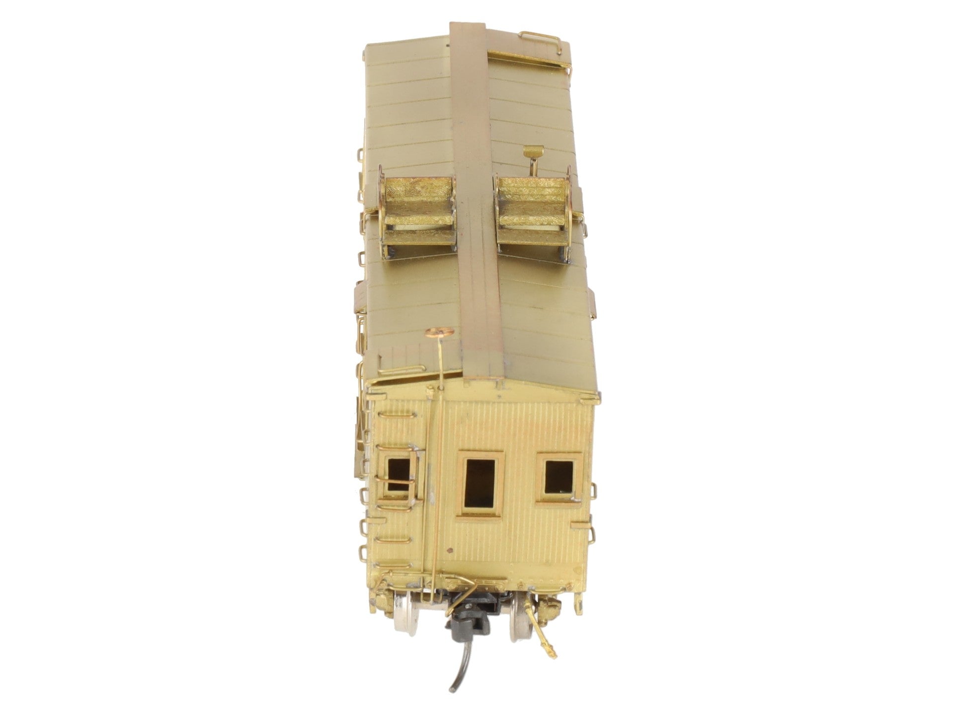 Key Imports HO BRASS Santa Fe Caboose w/ Open Air Seats - Unpainted EX/Box
