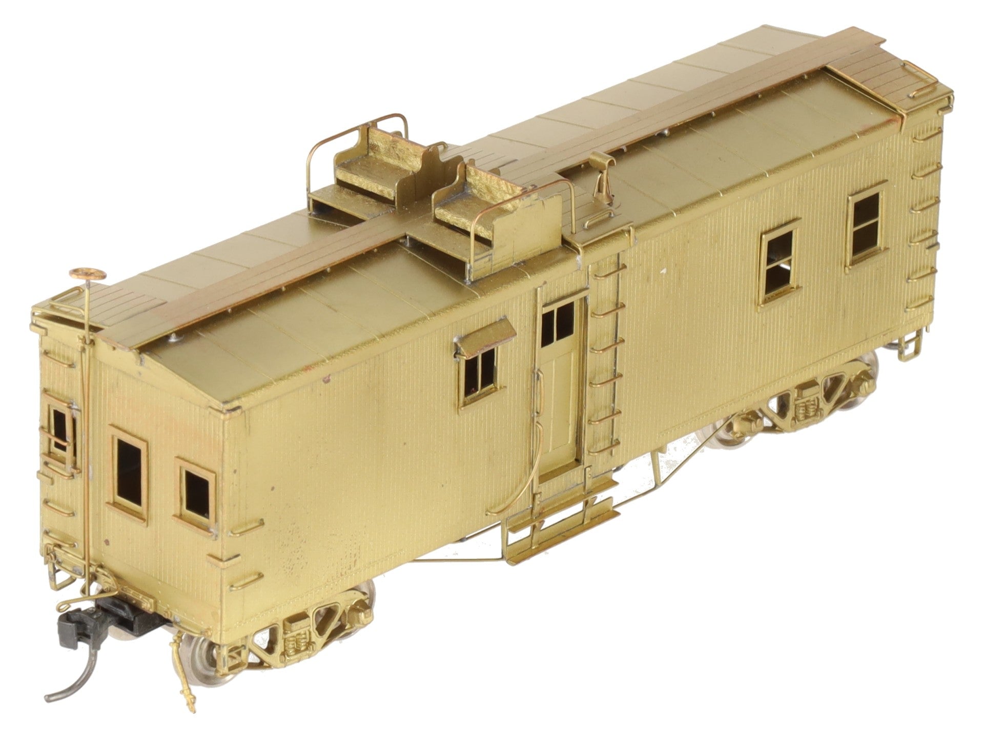 Key Imports HO BRASS Santa Fe Caboose w/ Open Air Seats - Unpainted EX/Box