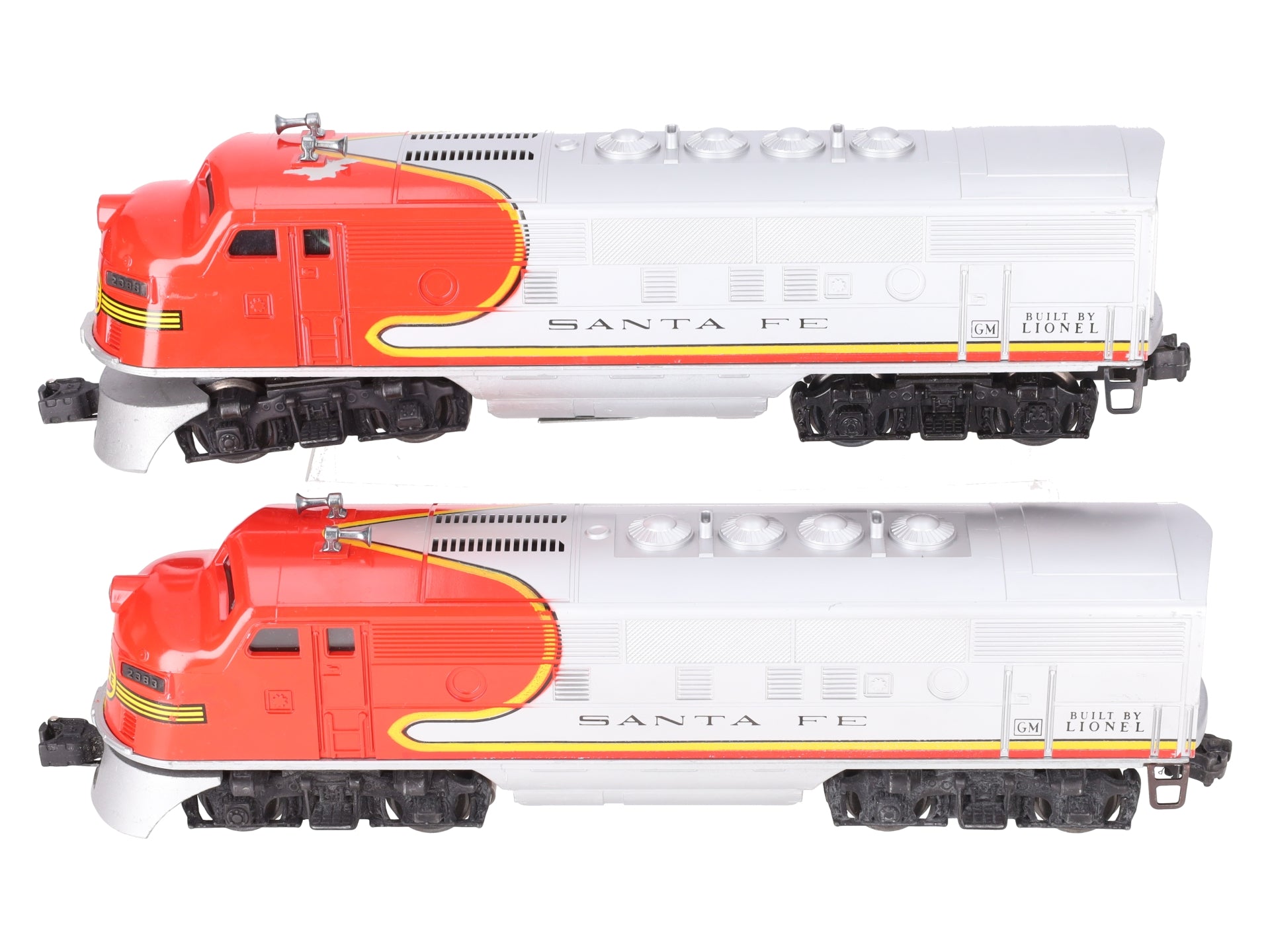 Lionel 2383 Vintage O Santa Fe F-3 AA Diesel Locomotives VG/Box