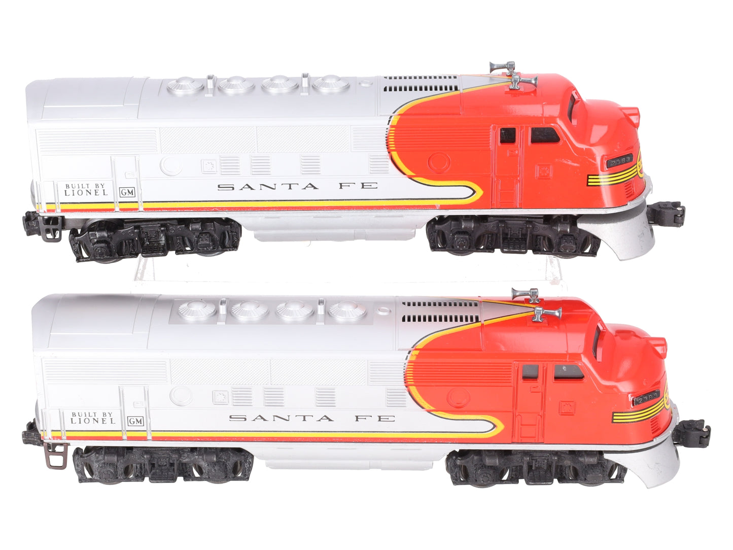 Lionel 2383 Vintage O Santa Fe F-3 AA Diesel Locomotives VG/Box