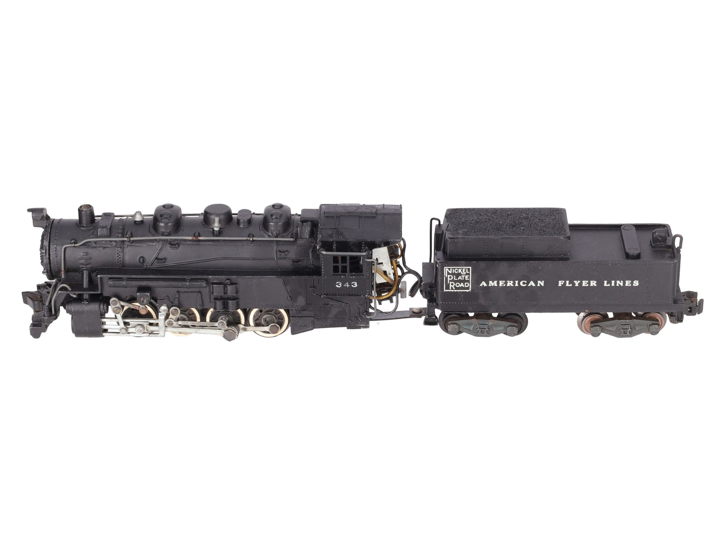 American Flyer 343 Vintage S Gauge Nickel Plate Road 0-8-0 Steam Switcher VG
