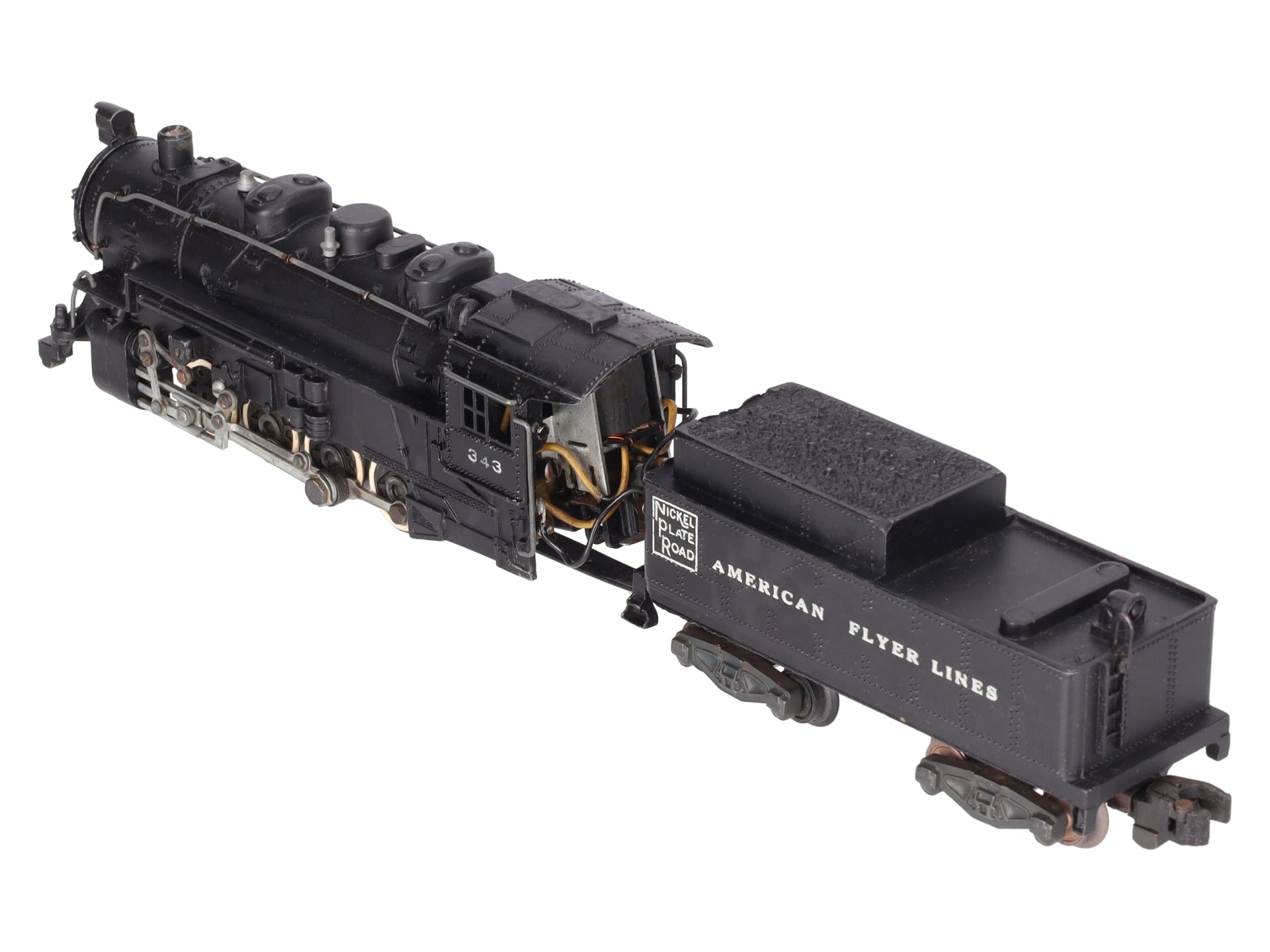 American Flyer 343 Vintage S Gauge Nickel Plate Road 0-8-0 Steam Switcher VG