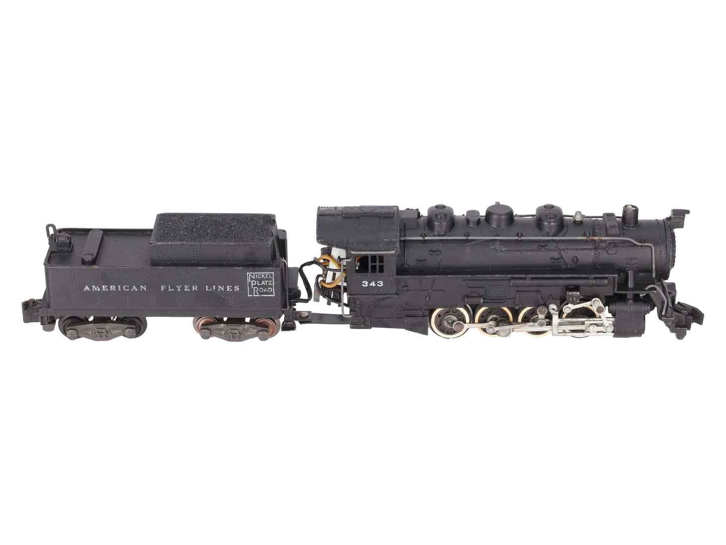 American Flyer 343 Vintage S Gauge Nickel Plate Road 0-8-0 Steam Switcher VG