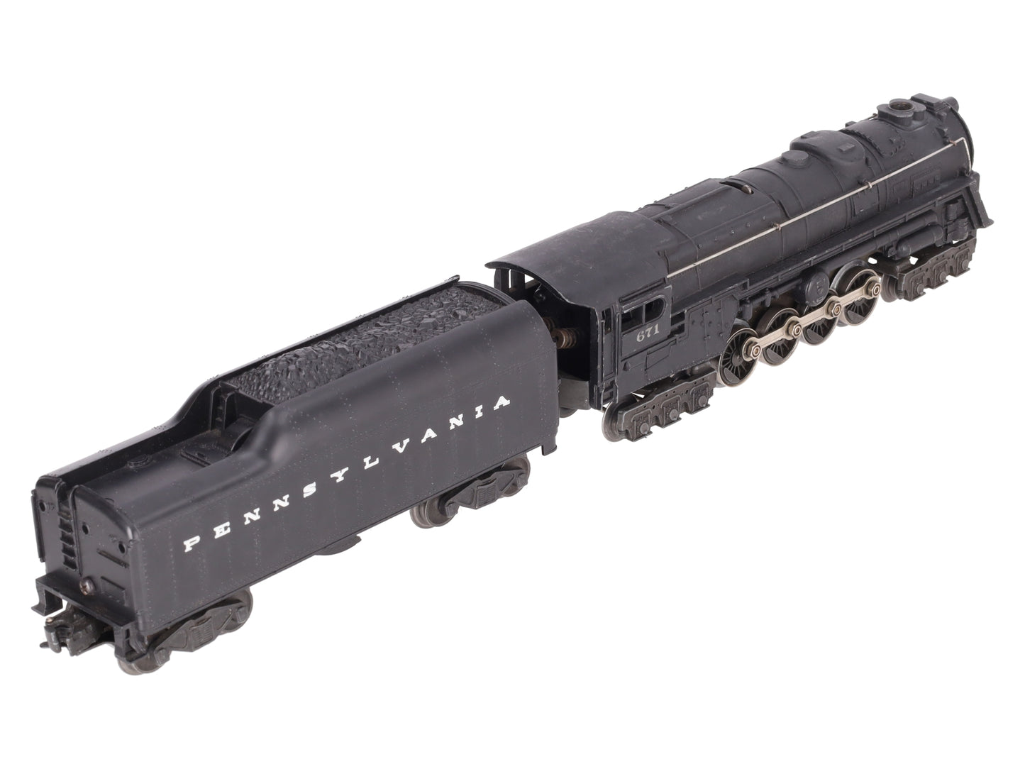 Lionel 671 Vintage O 6-8-6 Die-Cast Steam Turbine Locomotive with 2671W Tender VG